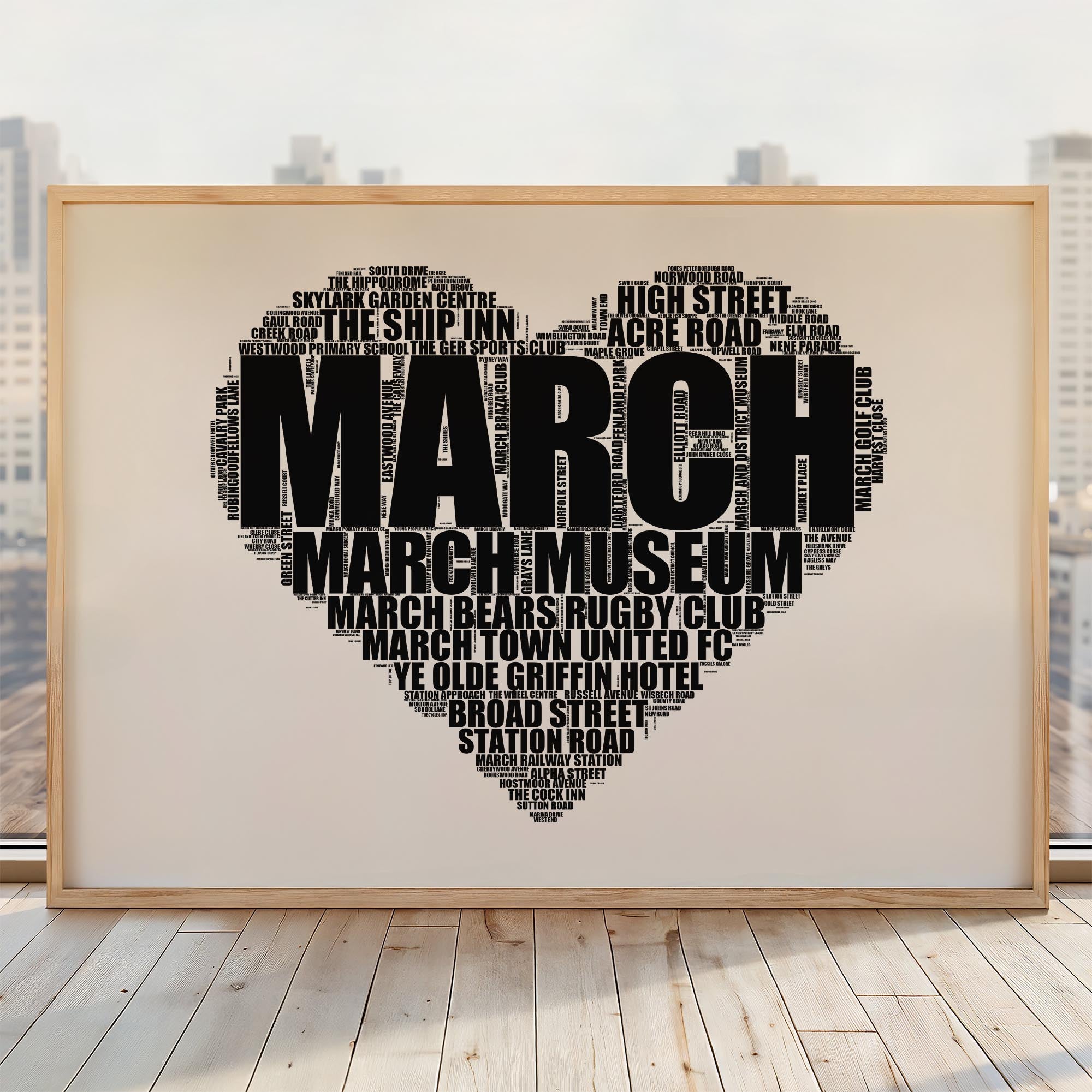 March - Premium Typographic Word Cloud Prints, Posters & Gifts