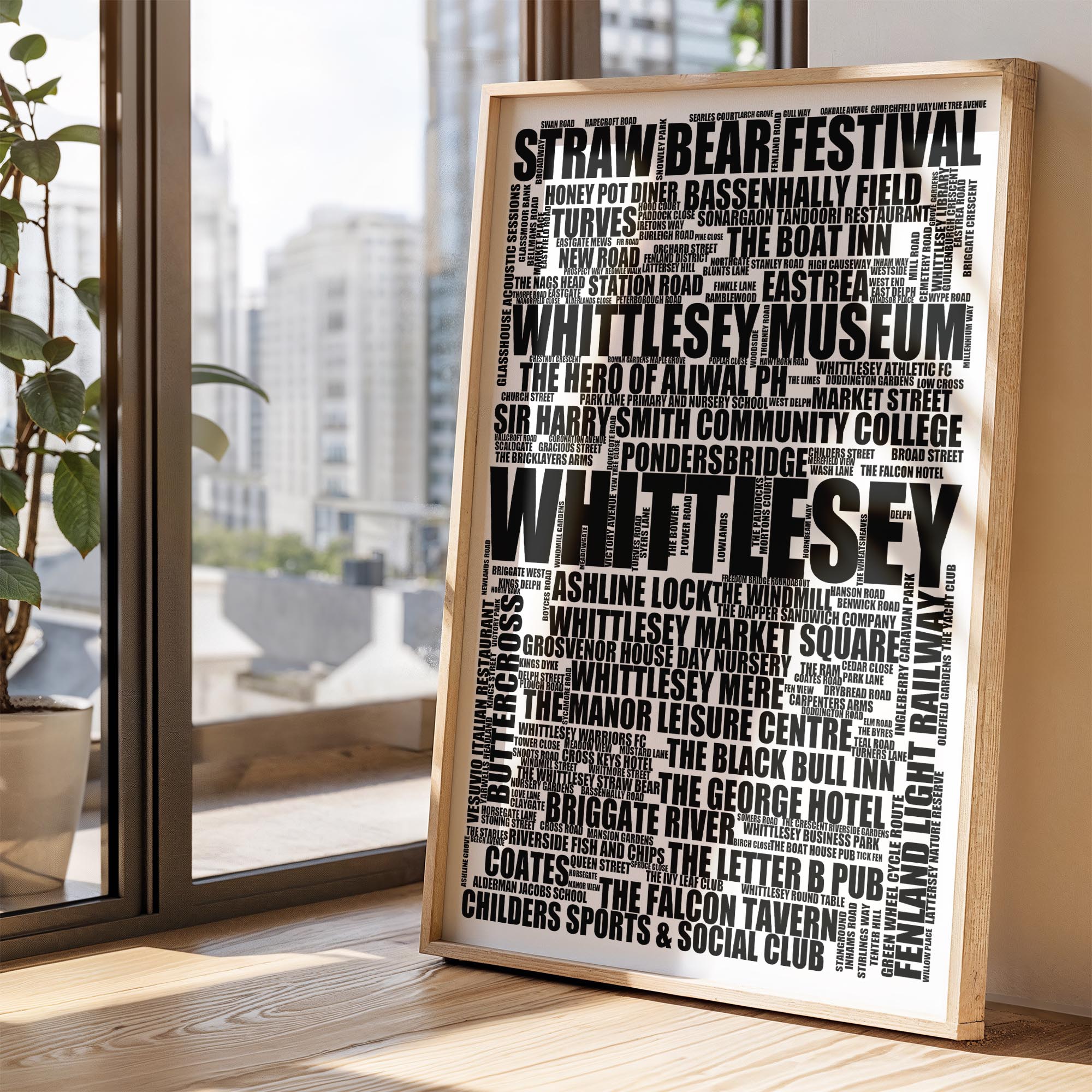 Whittlesey - Premium Typographic Word Cloud Prints, Posters & Gifts