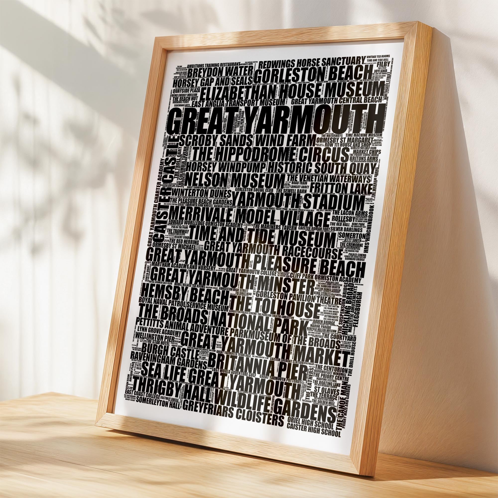 Great Yarmouth - Premium Typographic Word Cloud Prints, Posters & Gifts