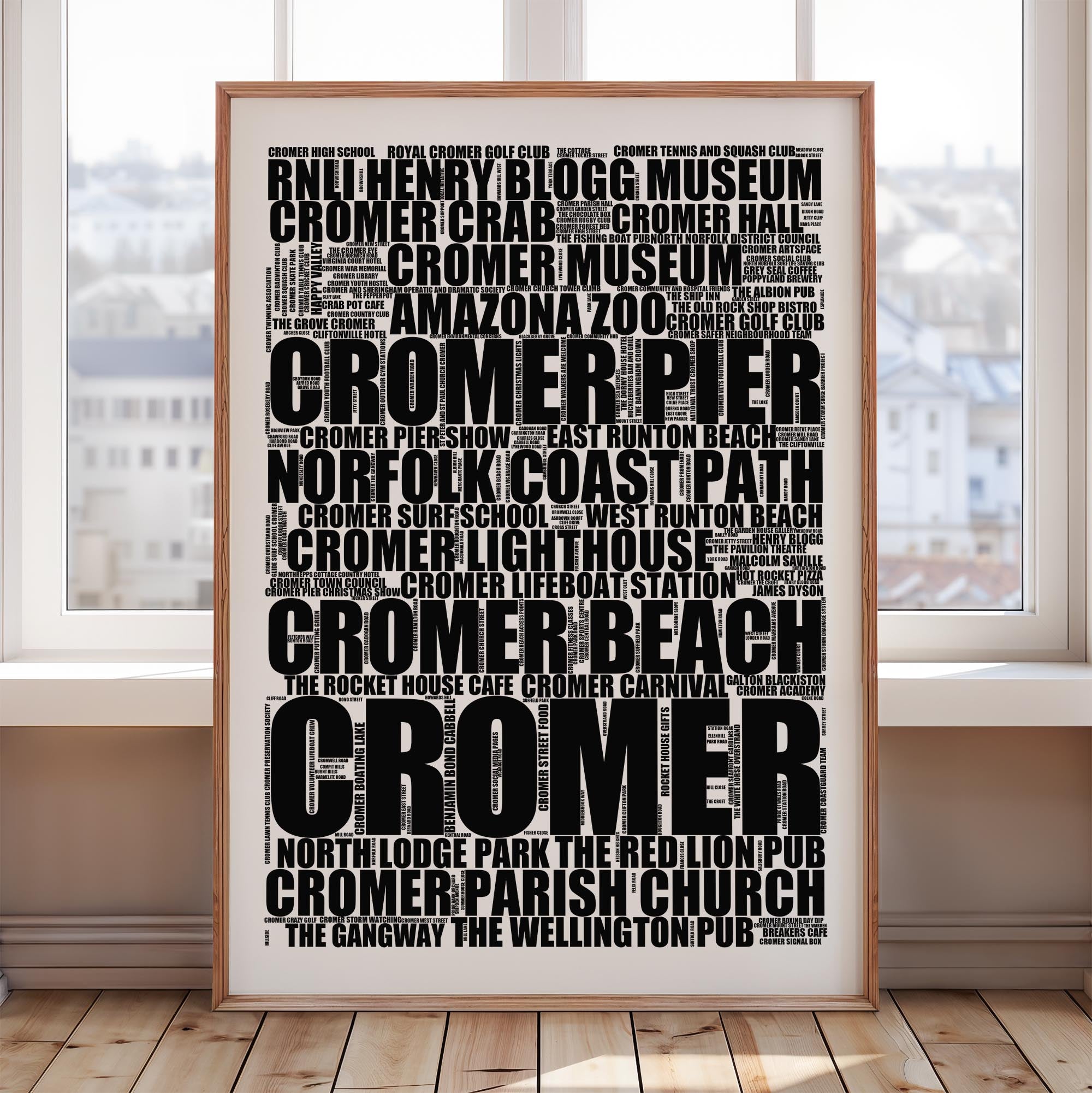 Cromer - Premium Typographic Word Cloud Prints, Posters & Gifts