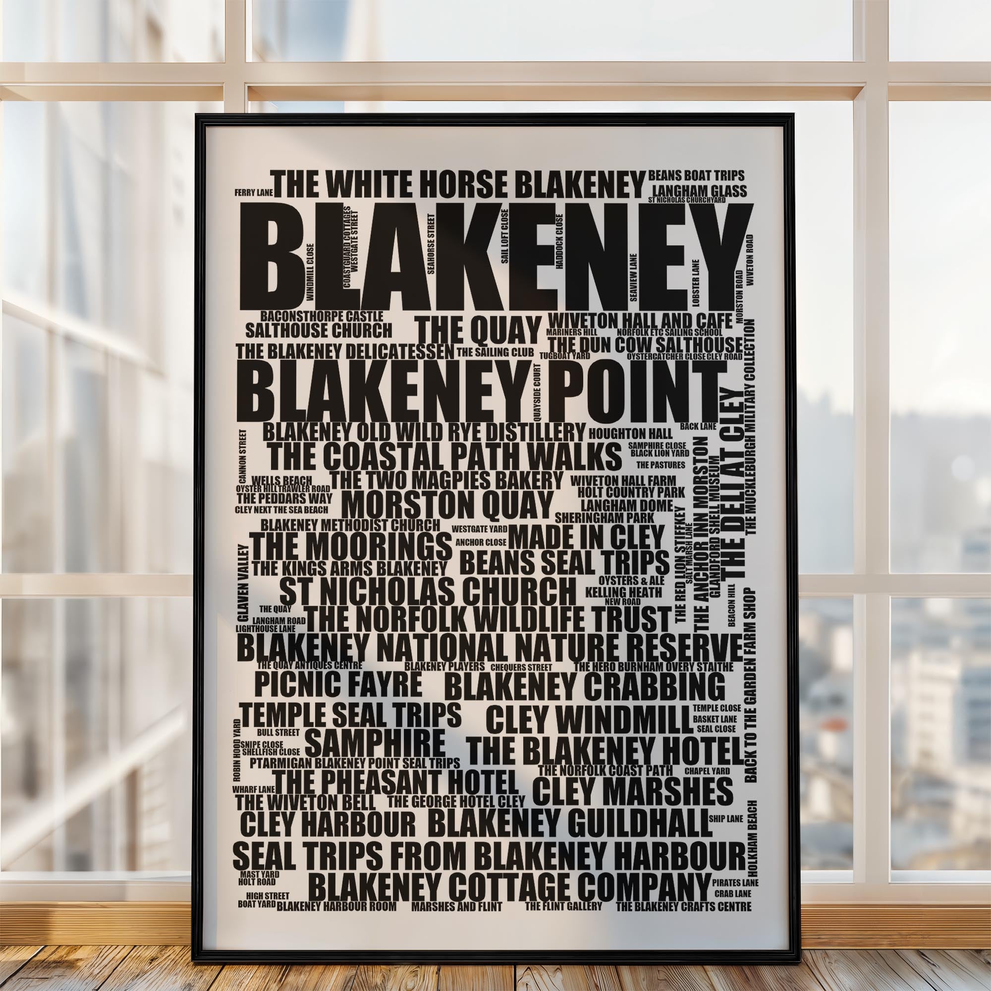 Blakeney - Premium Typographic Word Cloud Prints, Posters & Gifts