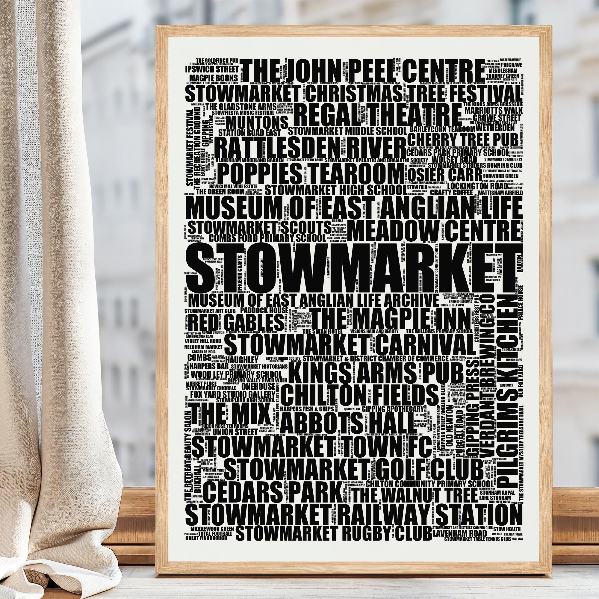 Stowmarket - Premium Typographic Word Cloud Prints, Posters & Gifts