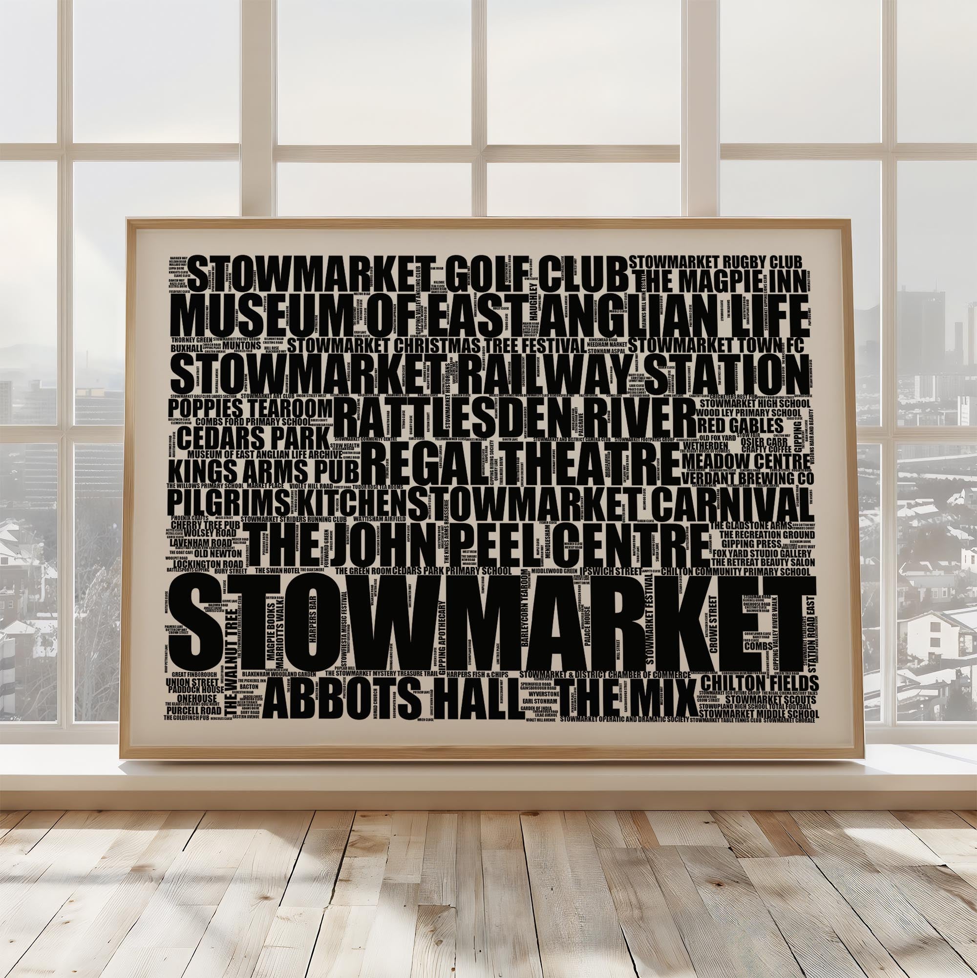 Stowmarket - Premium Typographic Word Cloud Prints, Posters & Gifts