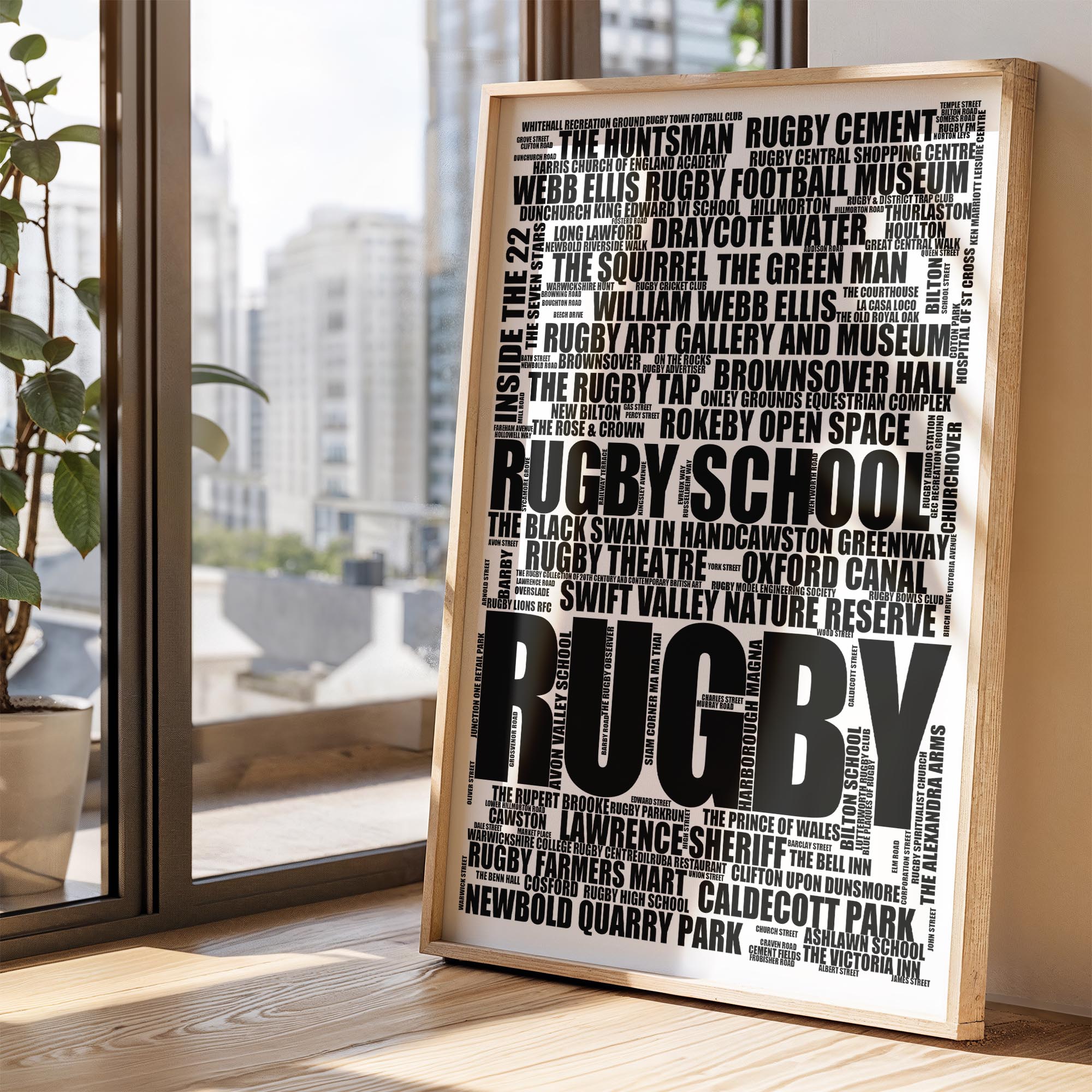 Rugby - Premium Typographic Word Cloud Prints, Posters & Gifts