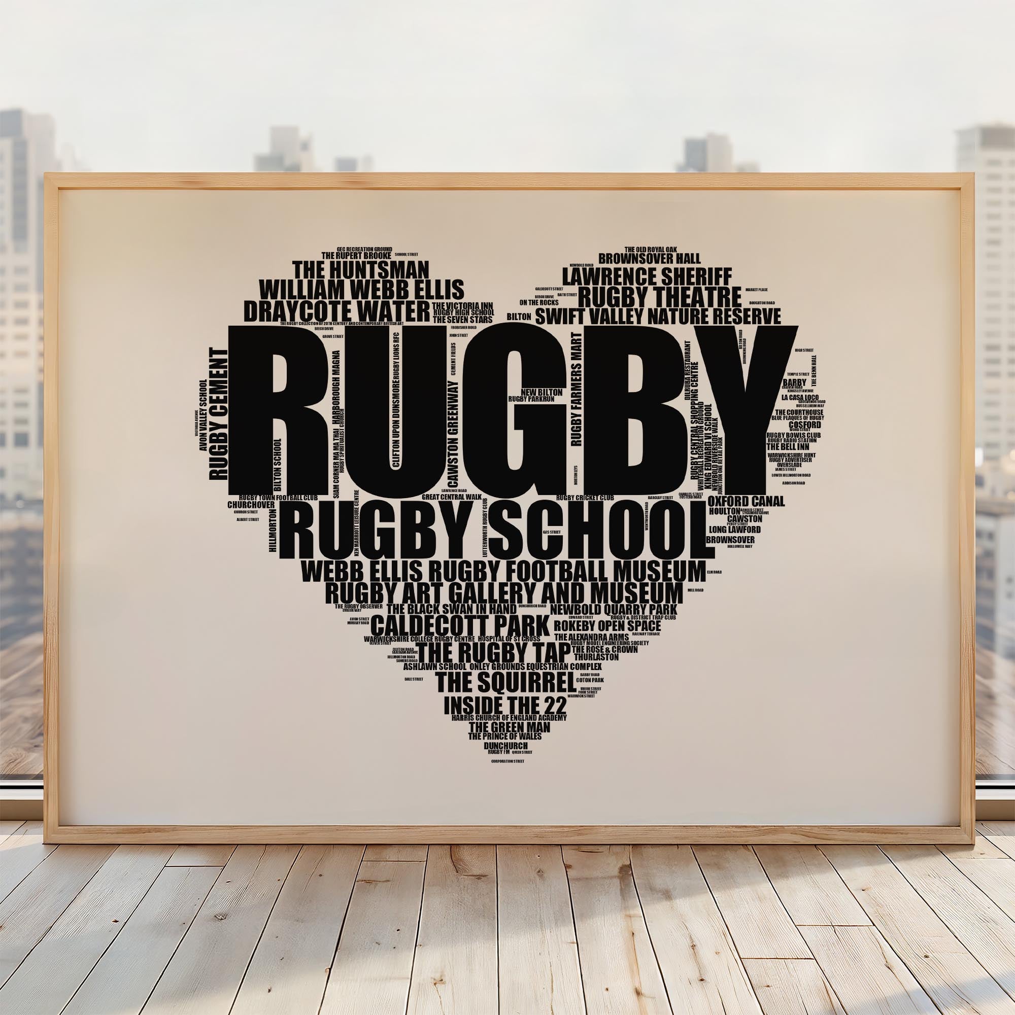 Rugby - Premium Typographic Word Cloud Prints, Posters & Gifts