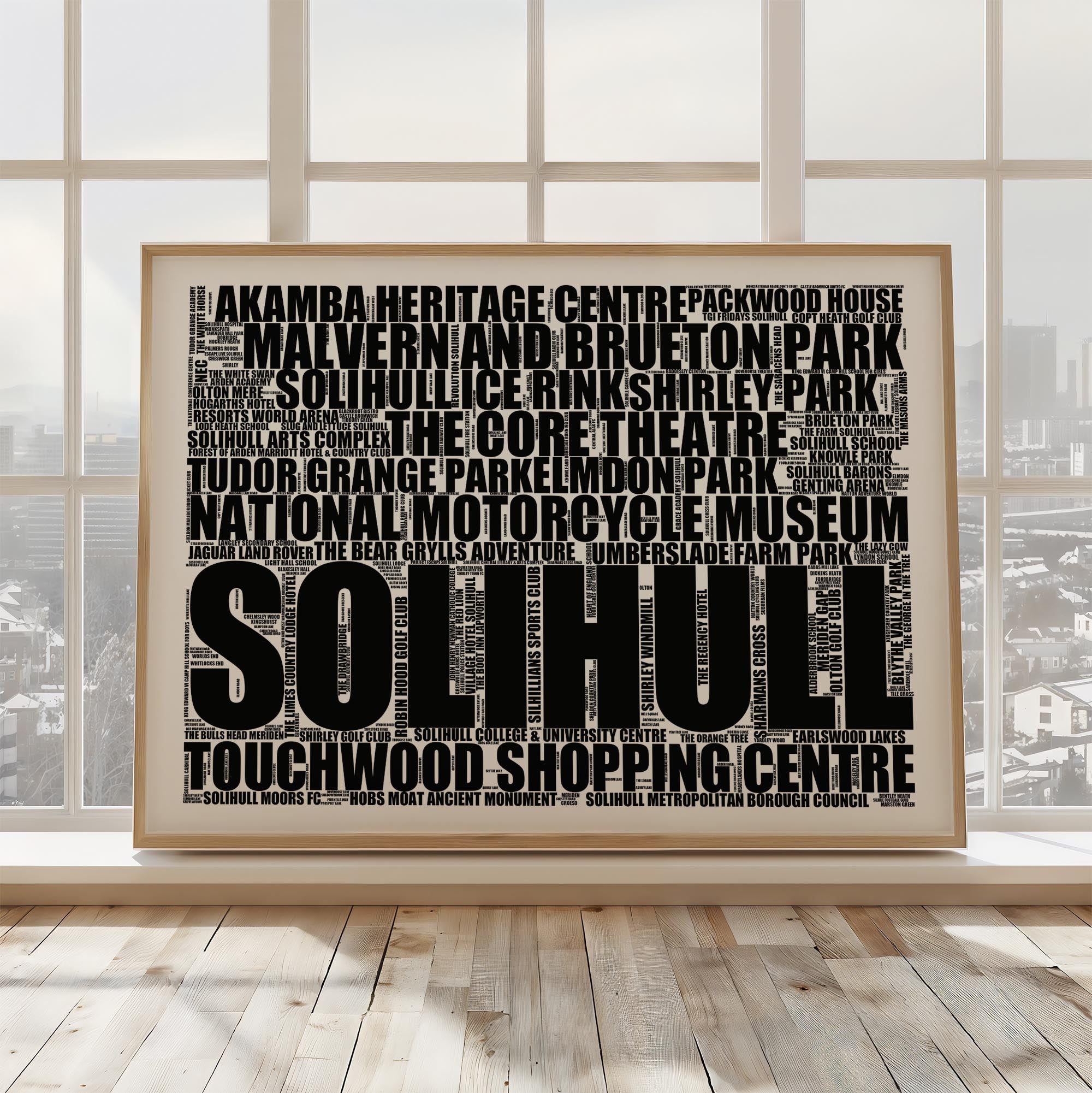Solihull - Premium Typographic Word Cloud Prints, Posters & Gifts