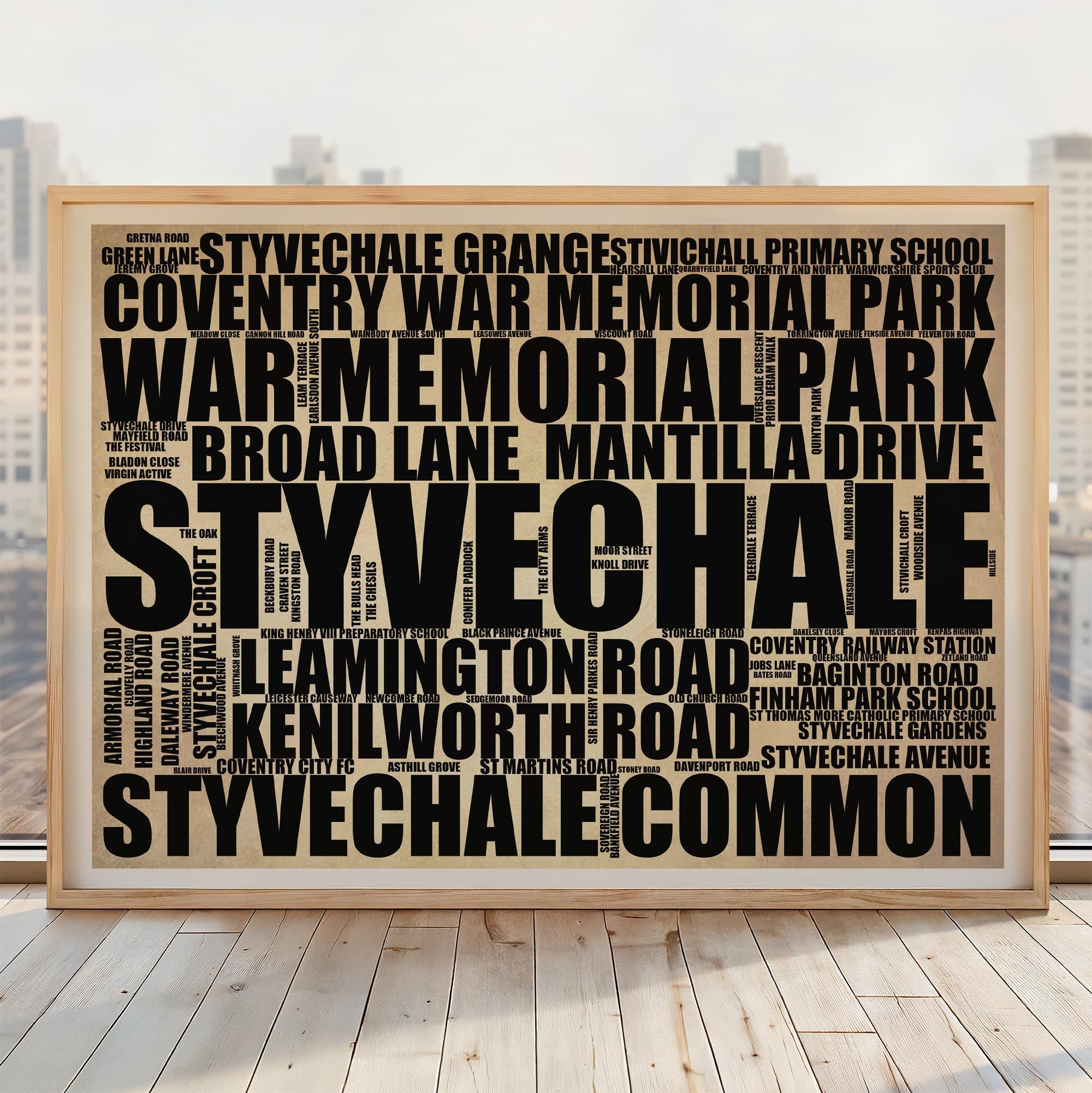 Styvechale - Premium Typographic Word Cloud Prints, Posters & Gifts