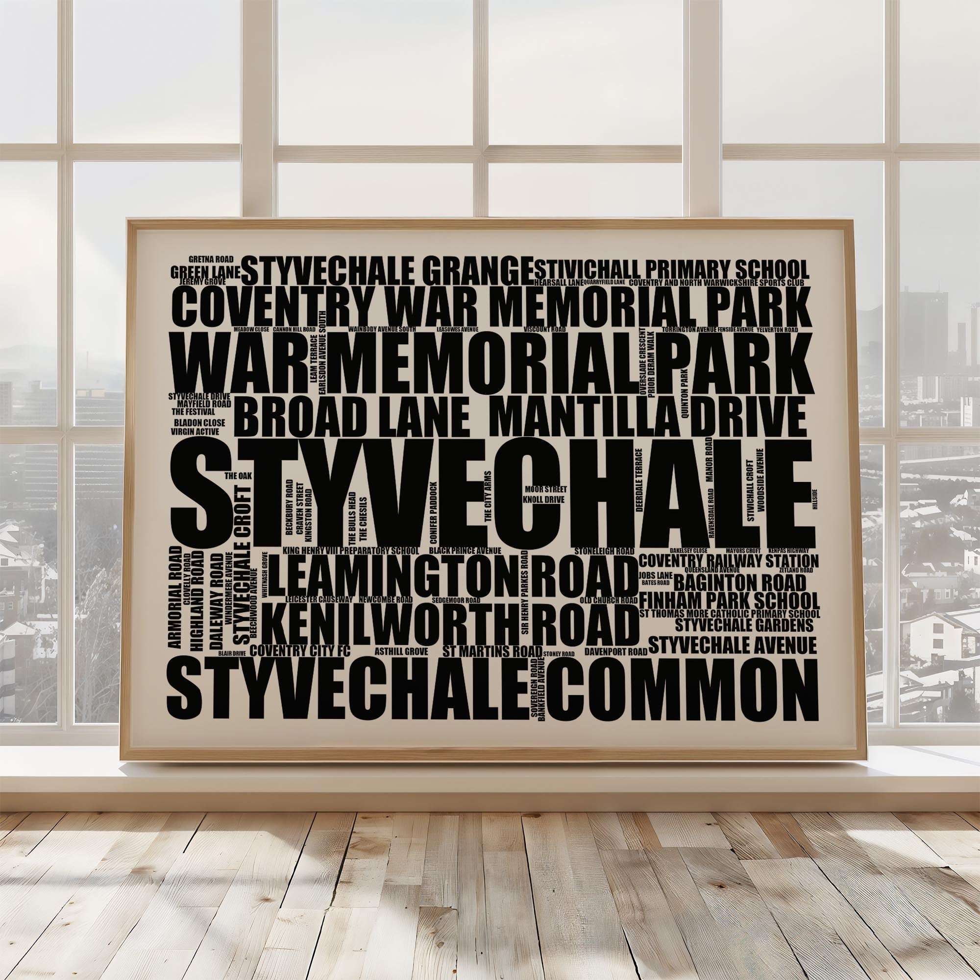 Styvechale - Premium Typographic Word Cloud Prints, Posters & Gifts