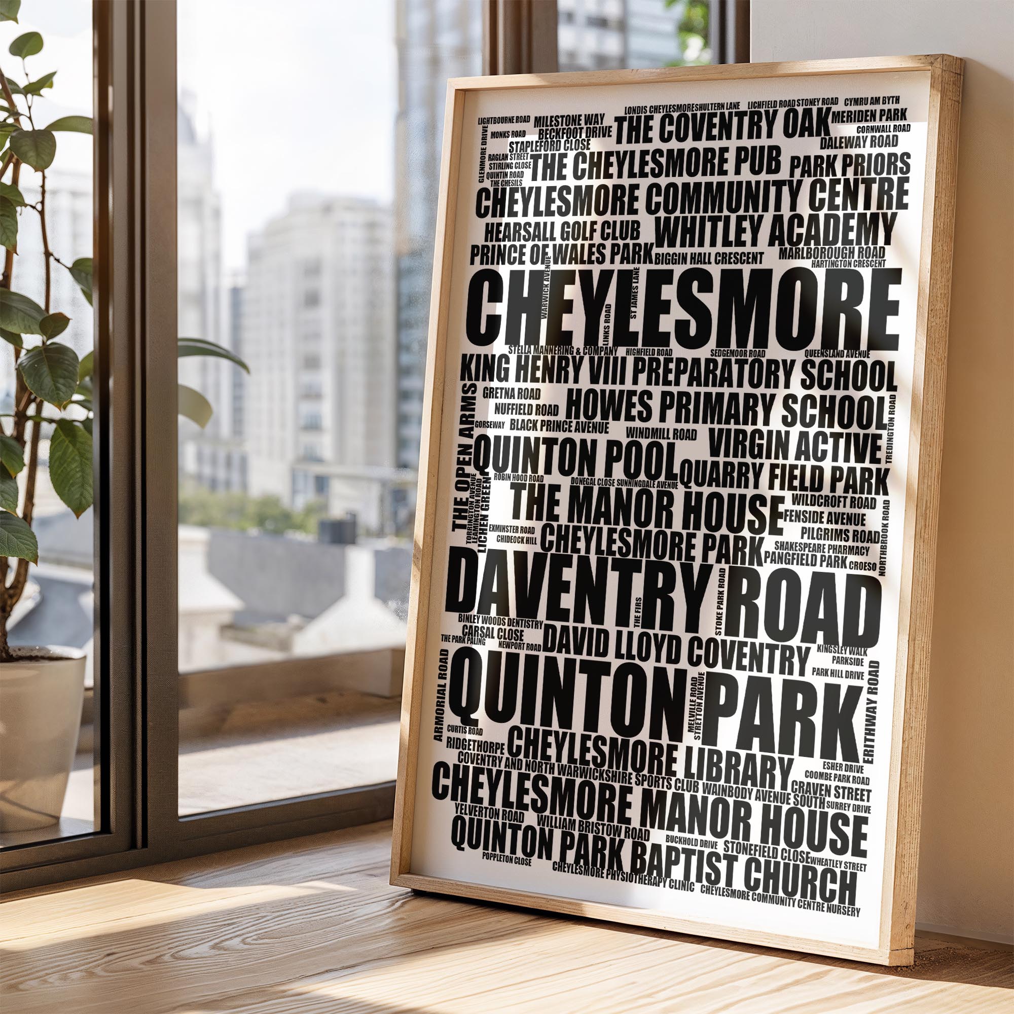 Cheylesmore - Premium Typographic Word Cloud Prints, Posters & Gifts