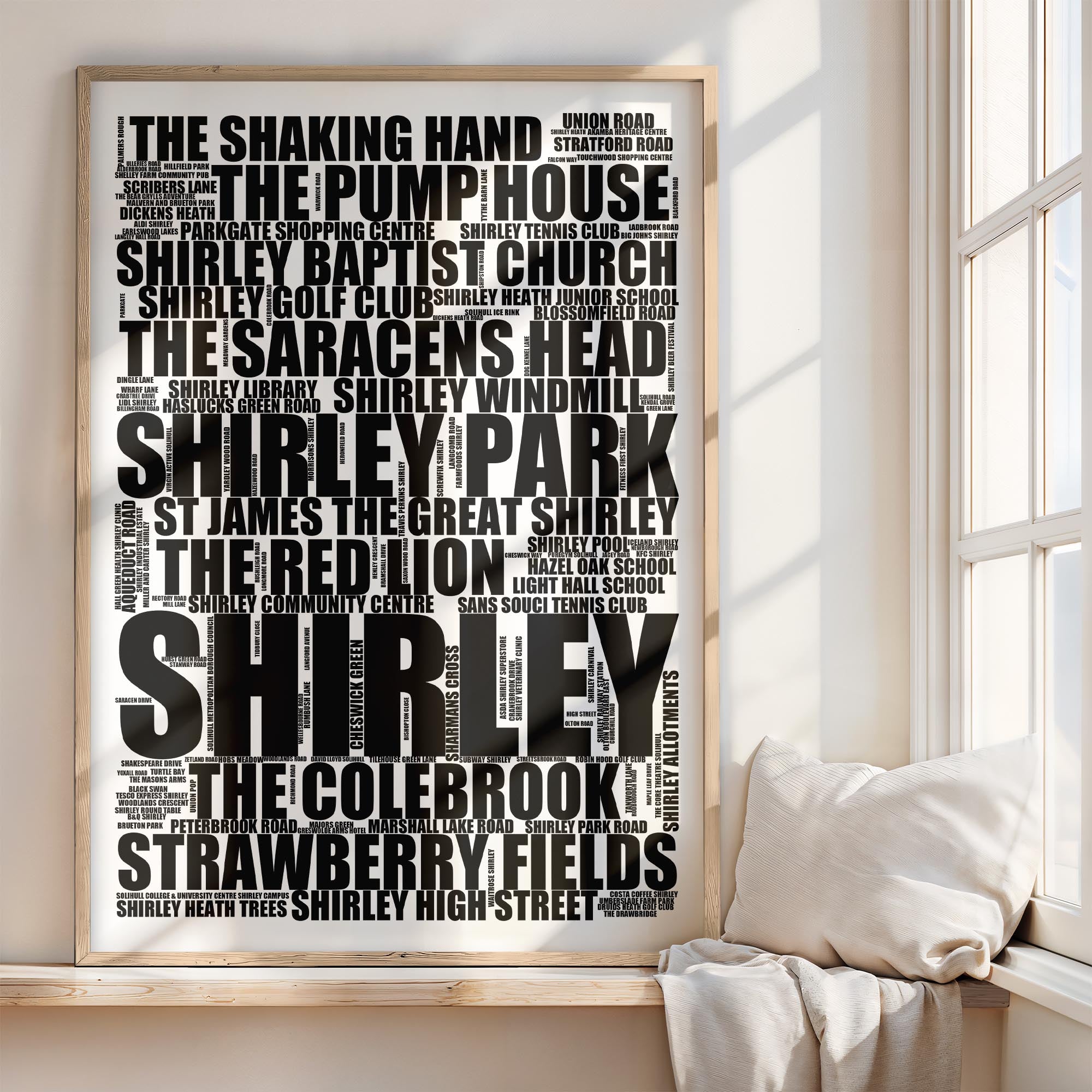 Shirley - Premium Typographic Word Cloud Prints, Posters & Gifts