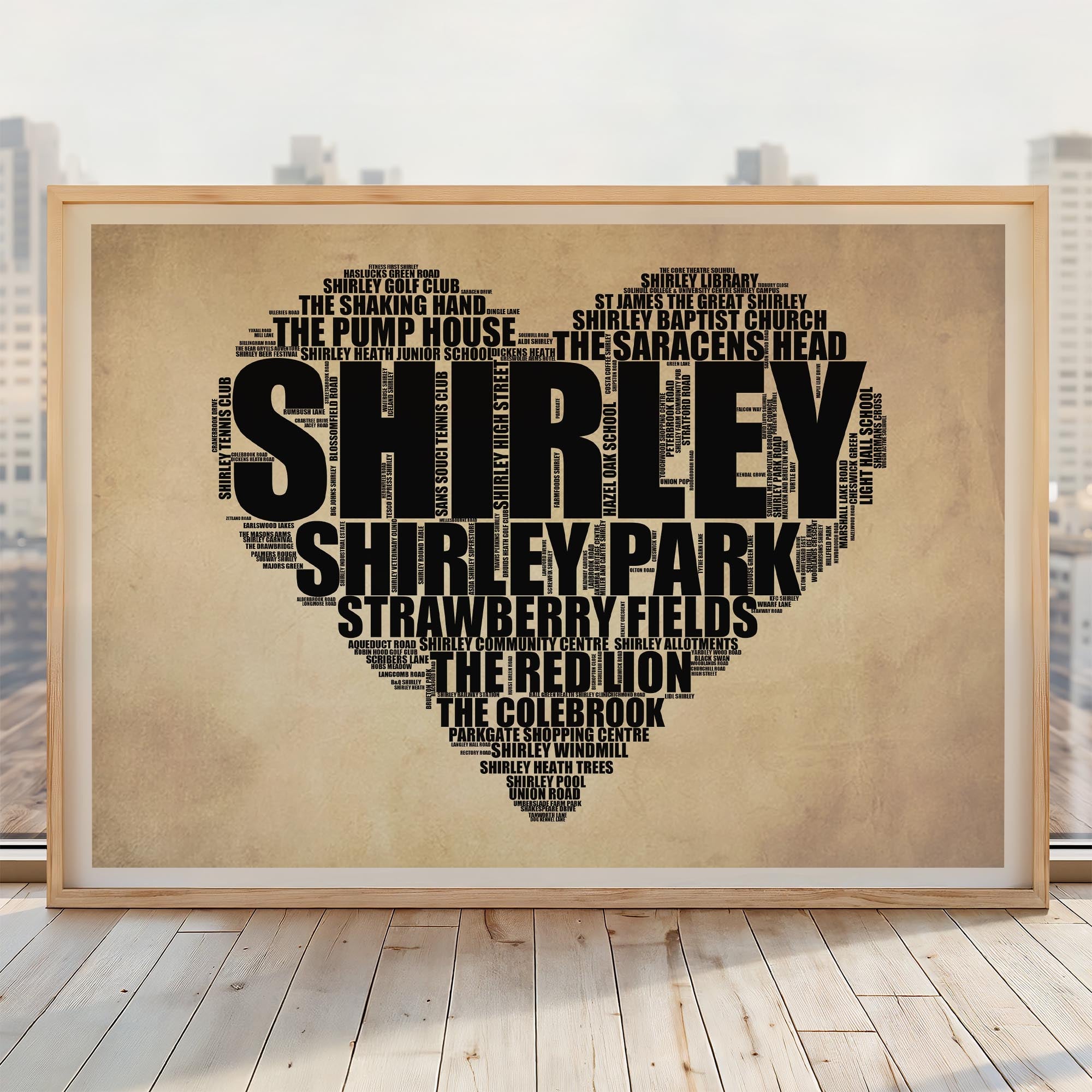 Shirley - Premium Typographic Word Cloud Prints, Posters & Gifts