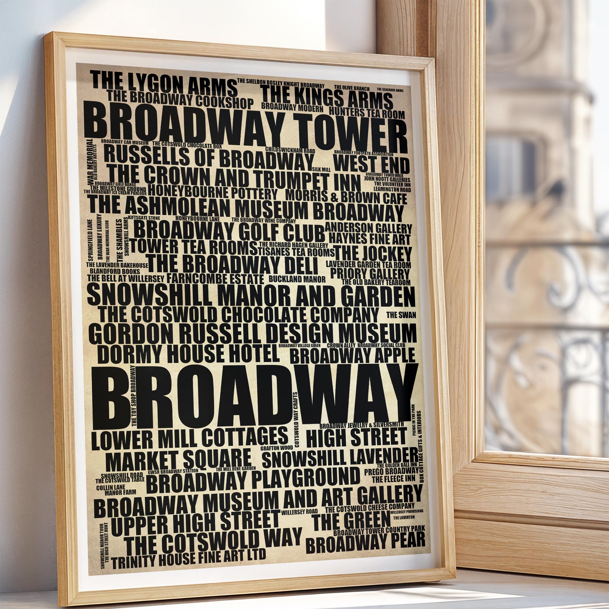 Broadway - Premium Typographic Word Cloud Prints, Posters & Gifts