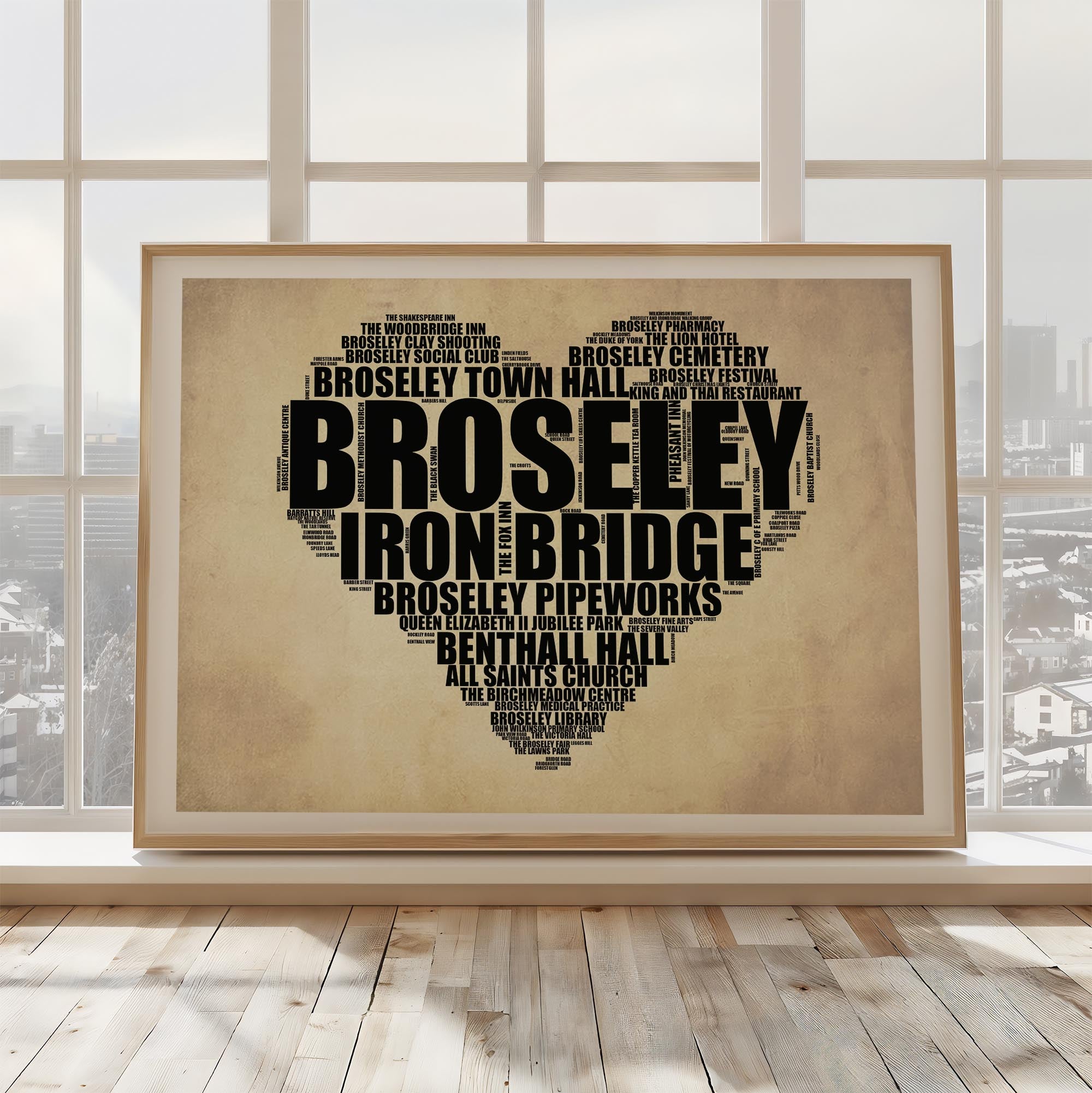 Broseley - Premium Typographic Word Cloud Prints, Posters & Gifts