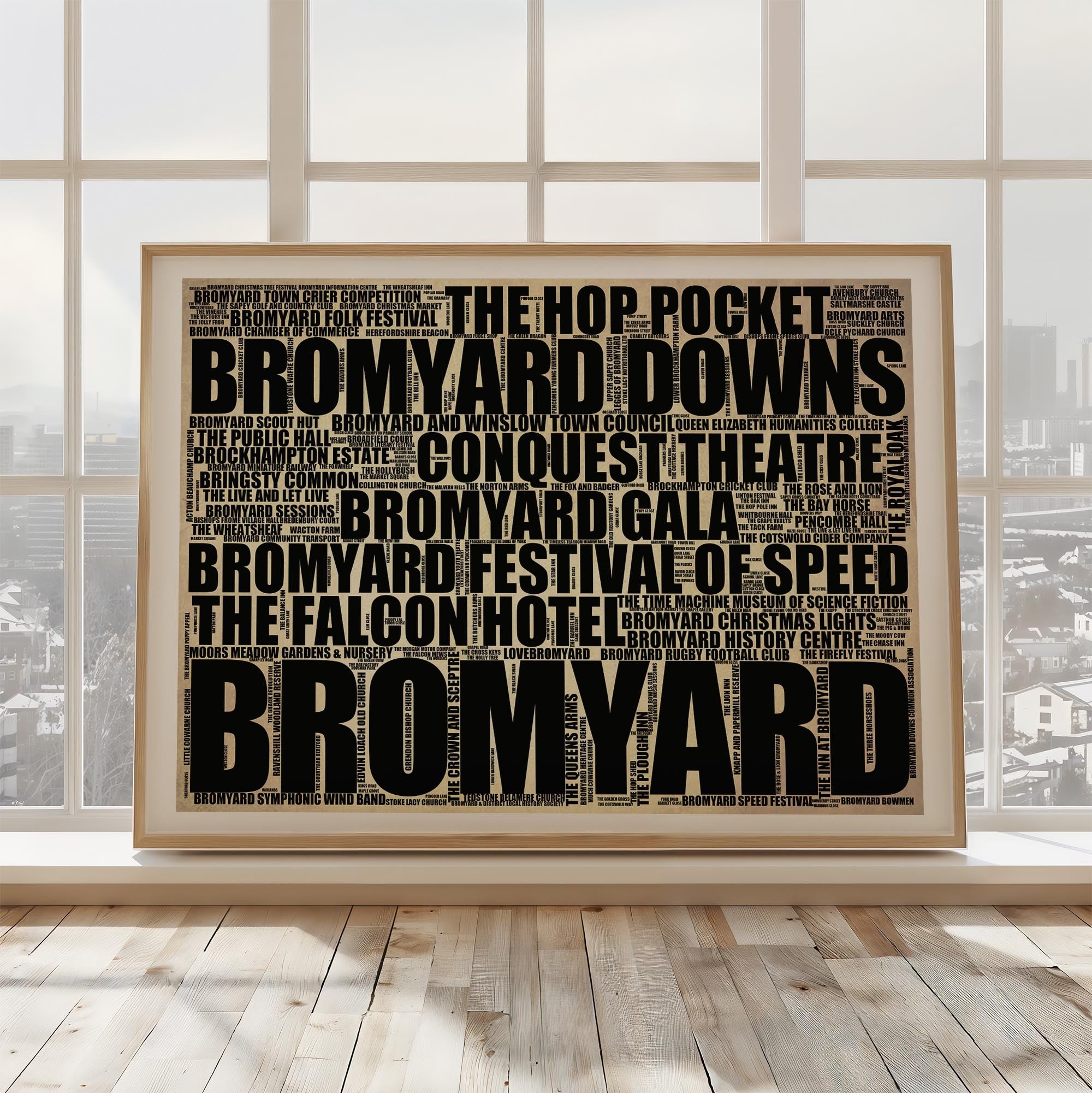 Bromyard - Premium Typographic Word Cloud Prints, Posters & Gifts