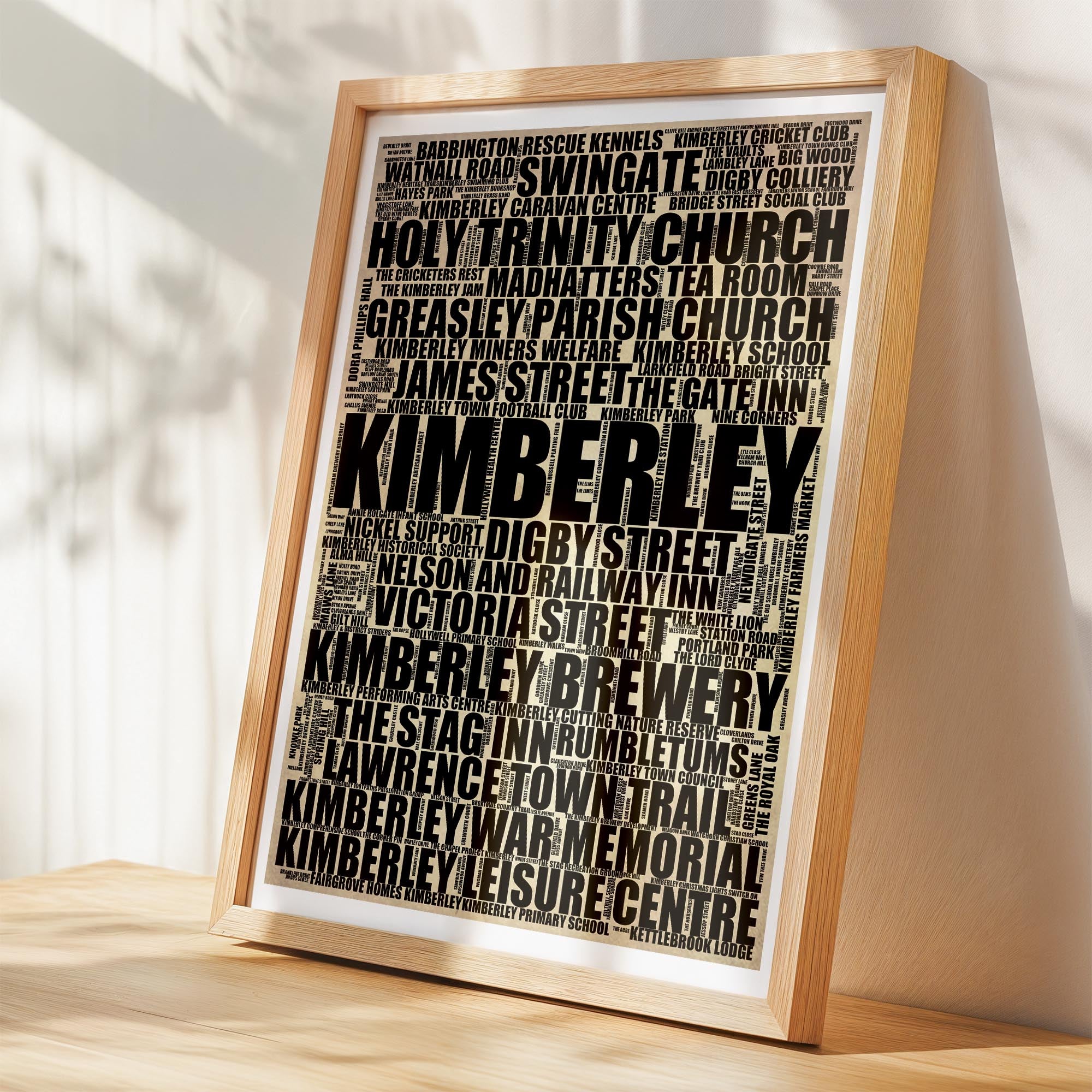 Kimberley - Premium Typographic Word Cloud Prints, Posters & Gifts