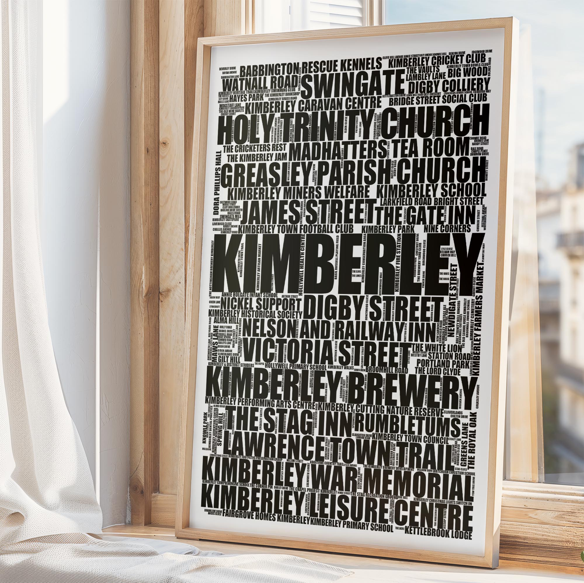 Kimberley - Premium Typographic Word Cloud Prints, Posters & Gifts