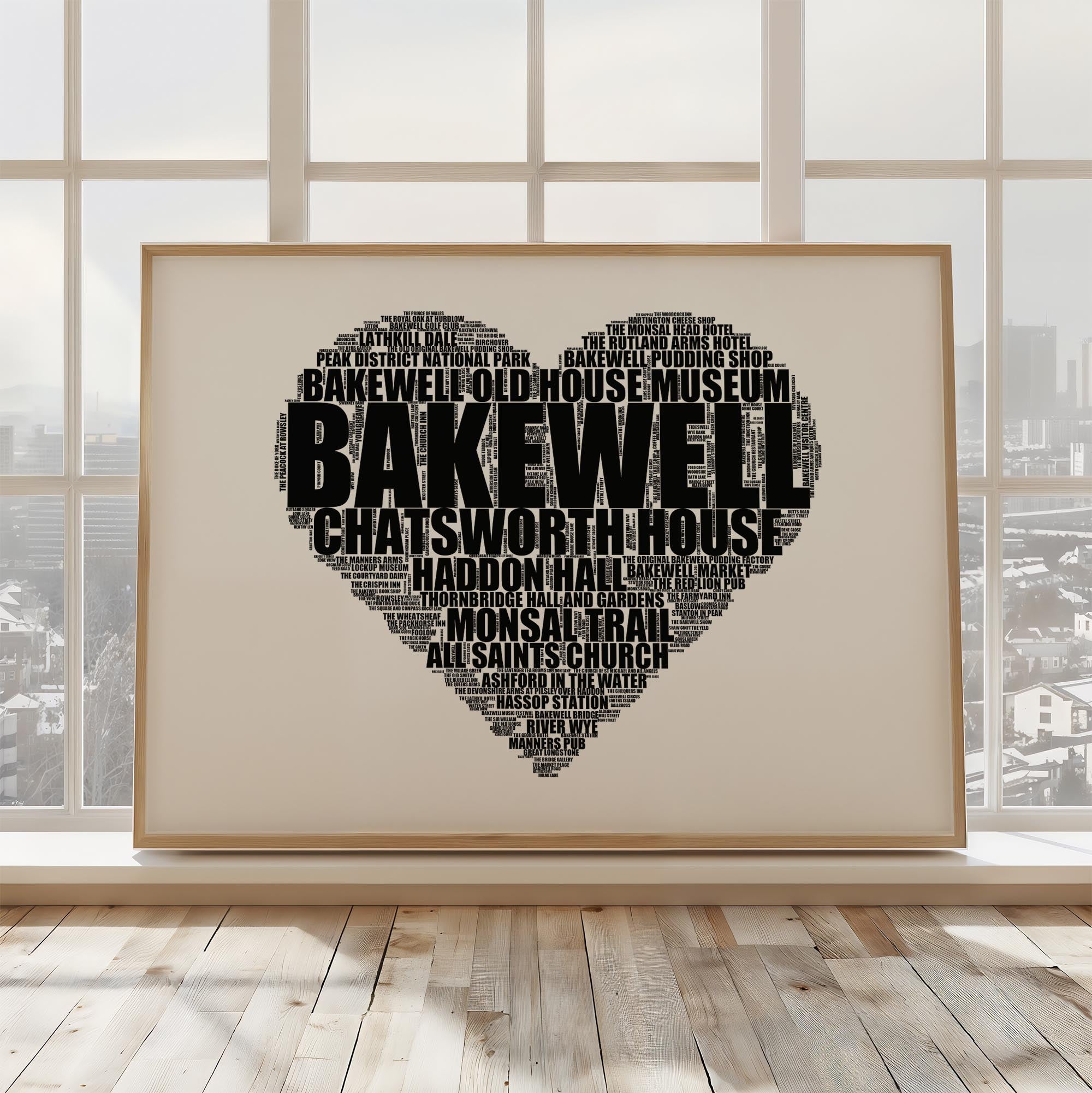 Bakewell - Premium Typographic Word Cloud Prints, Posters & Gifts