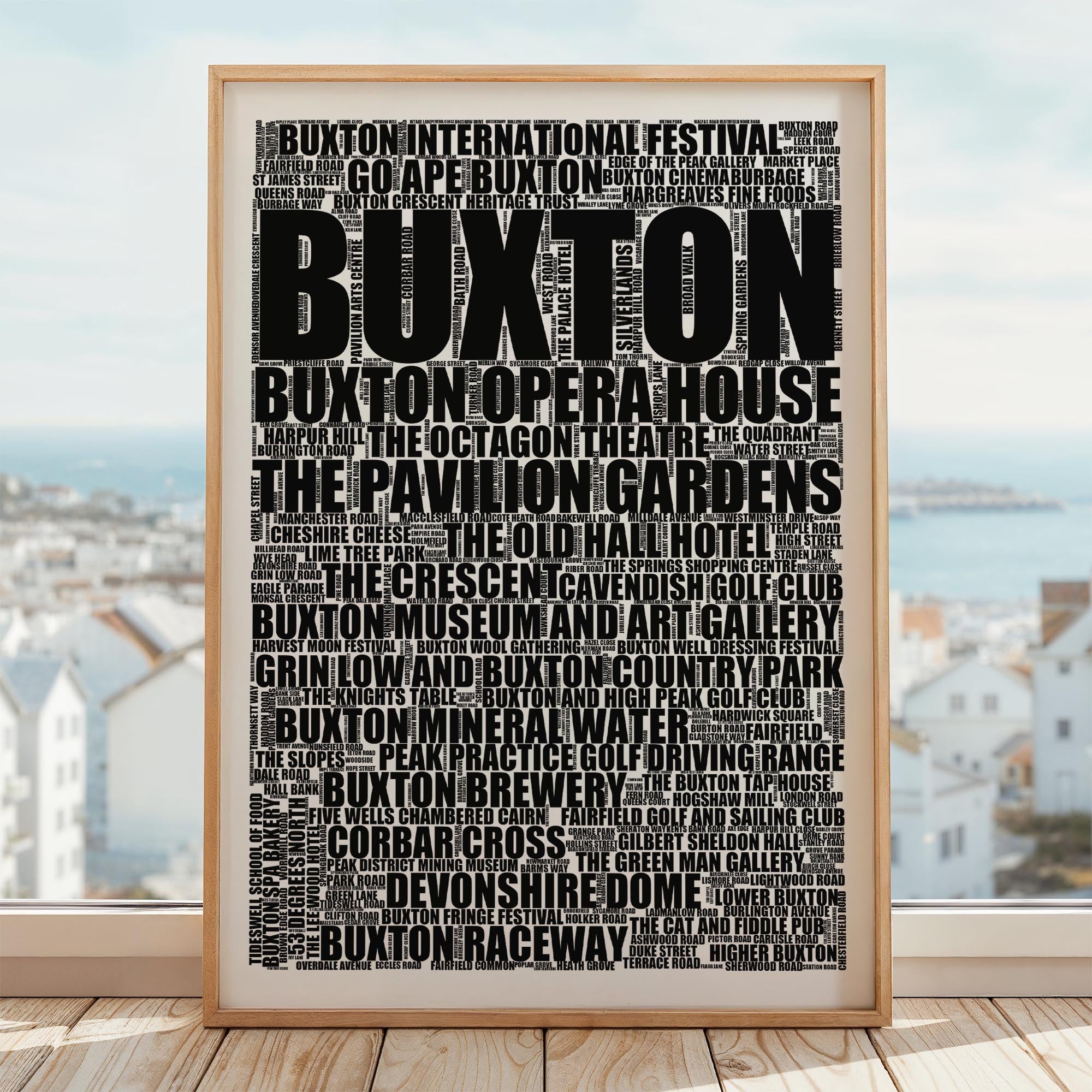 Buxton - Premium Typographic Word Cloud Prints, Posters & Gifts