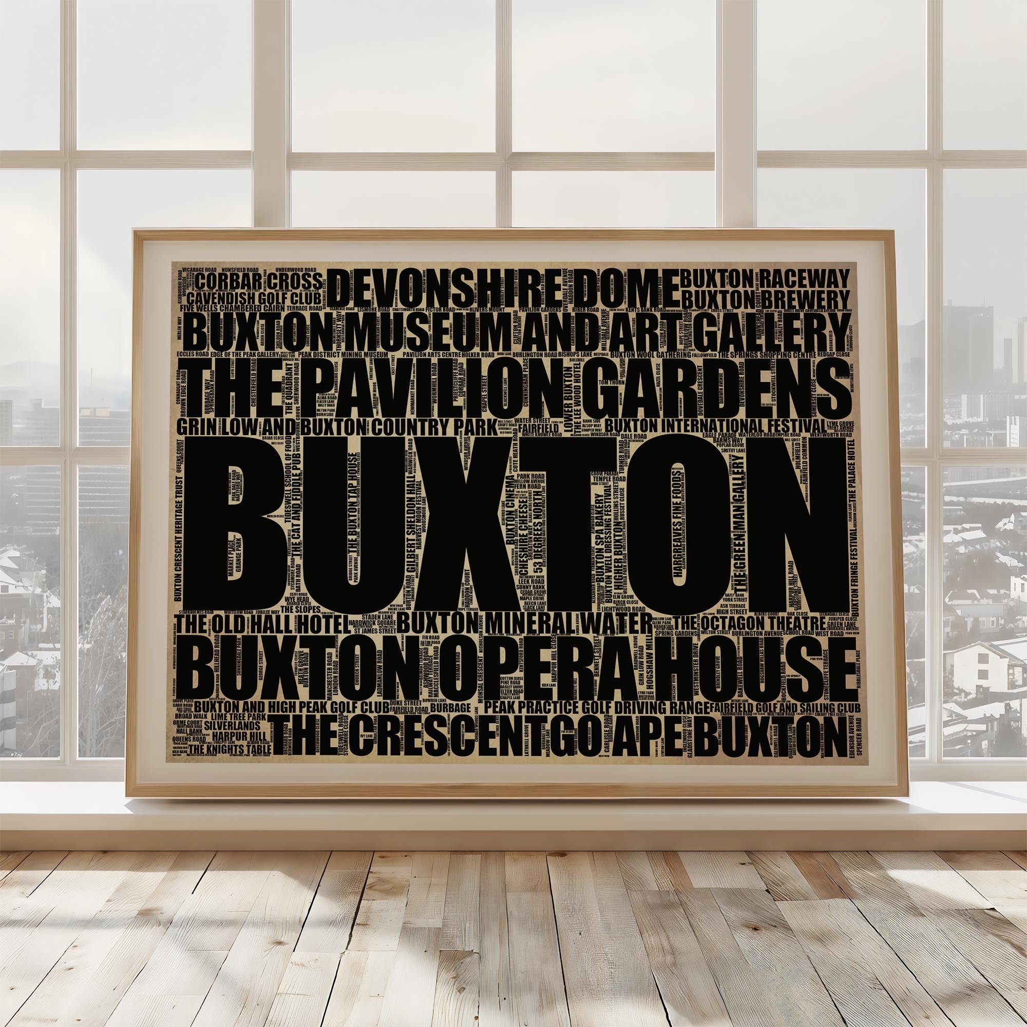 Buxton - Premium Typographic Word Cloud Prints, Posters & Gifts