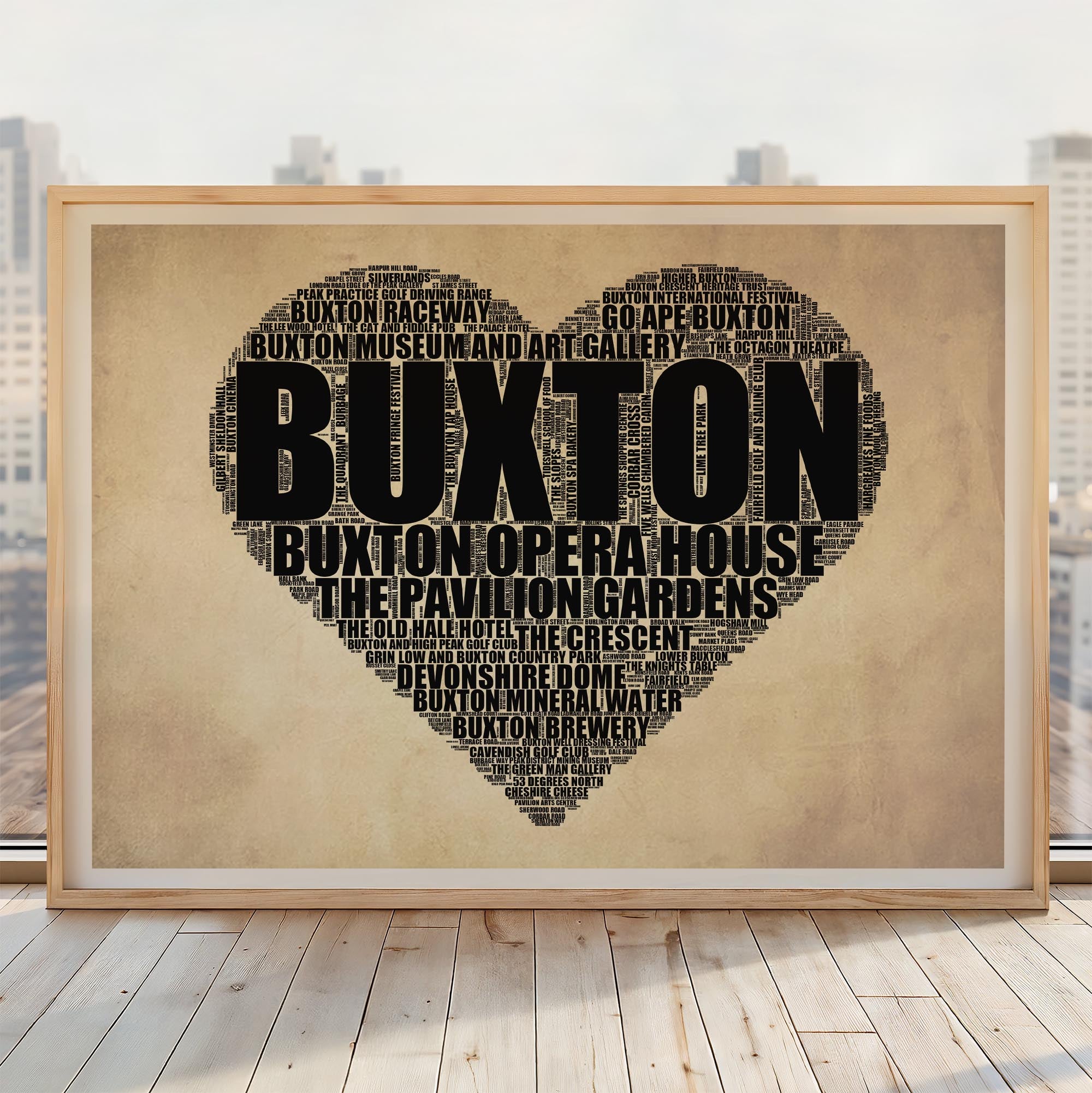 Buxton - Premium Typographic Word Cloud Prints, Posters & Gifts