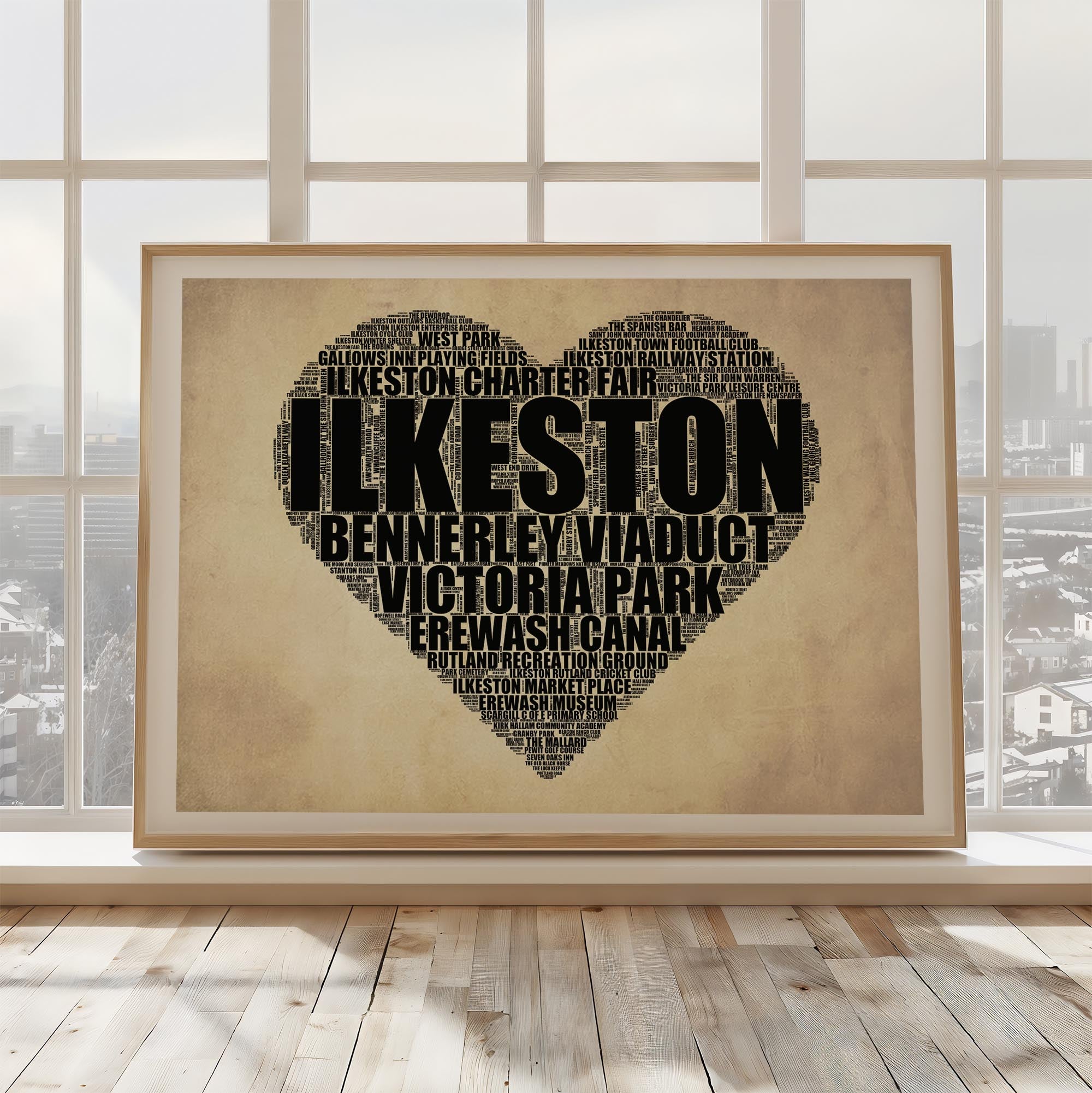 Ilkeston - Premium Typographic Word Cloud Prints, Posters & Gifts