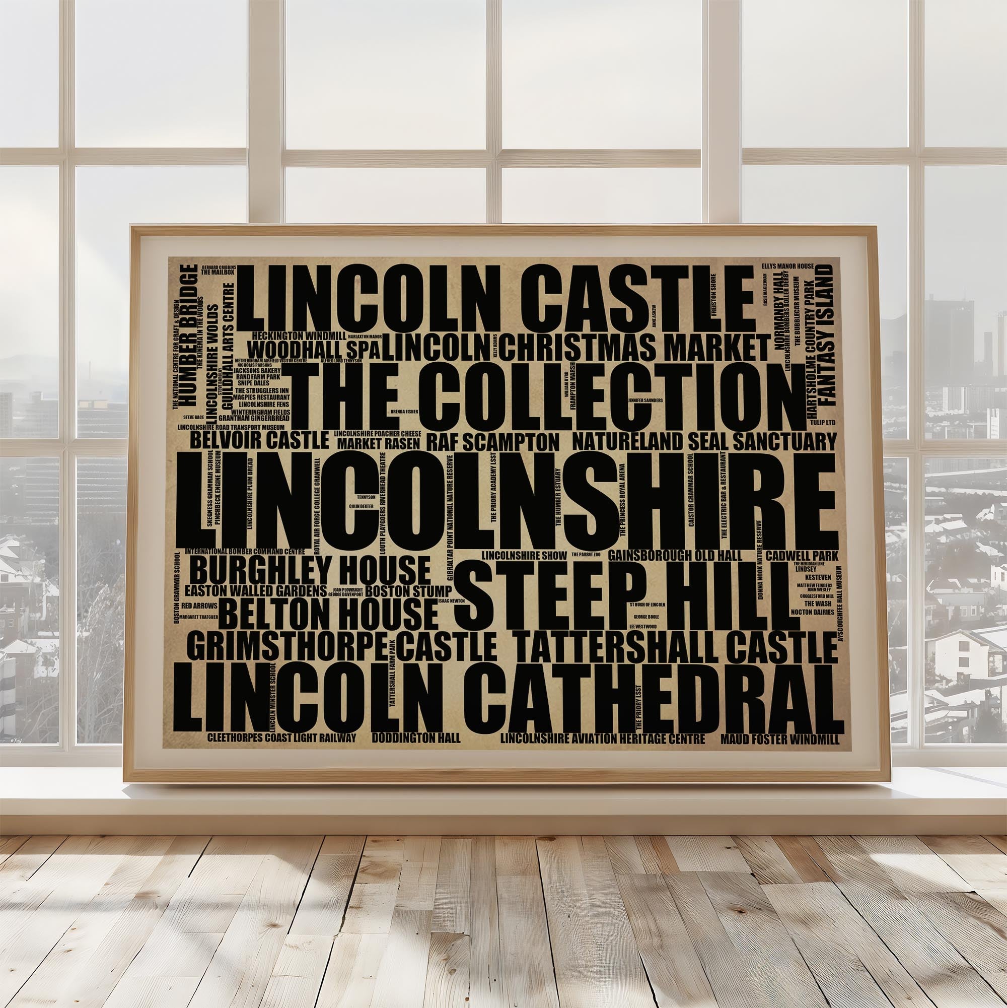 Lincolnshire - Premium Typographic Word Cloud Prints, Posters & Gifts