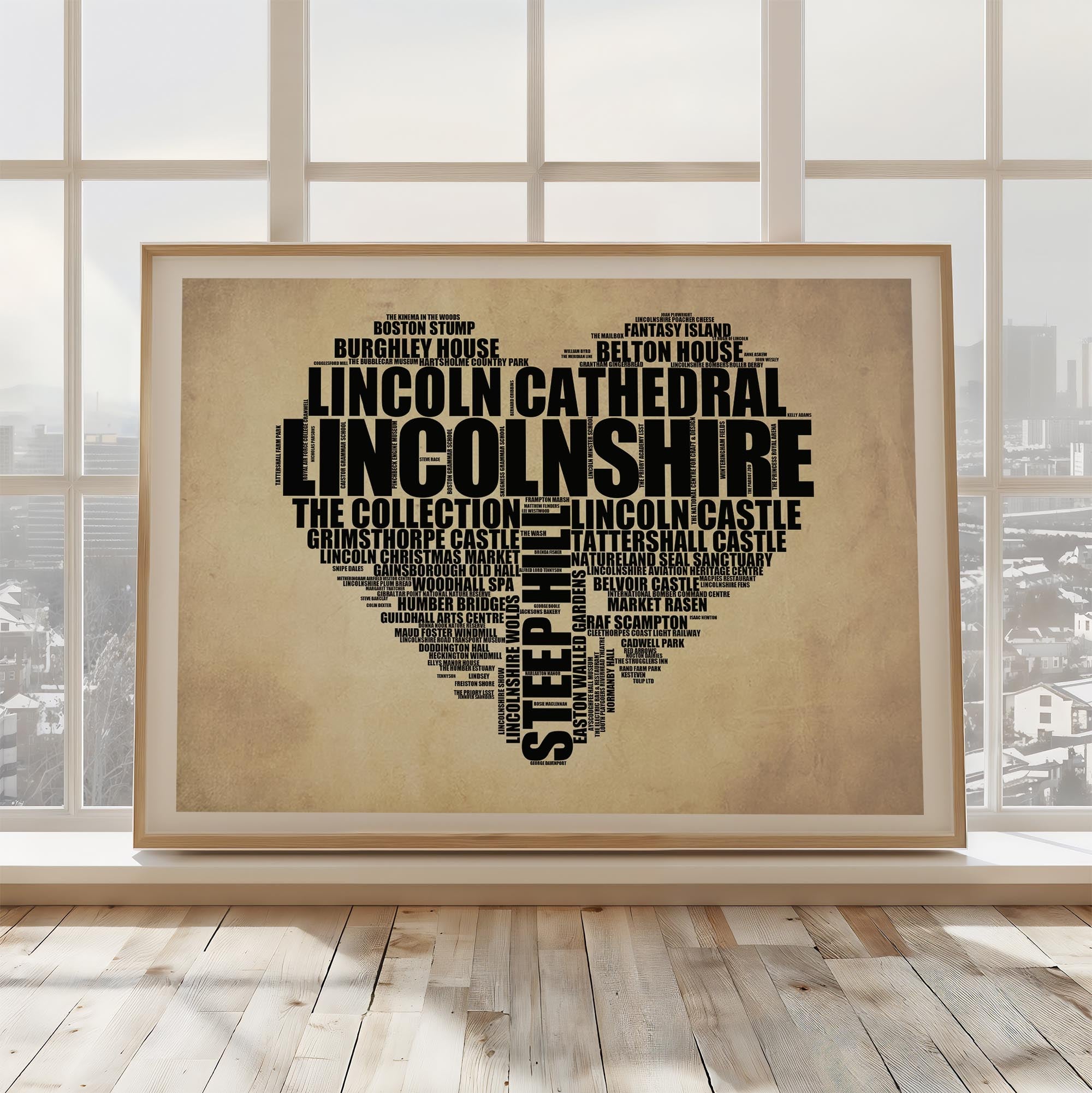 Lincolnshire - Premium Typographic Word Cloud Prints, Posters & Gifts