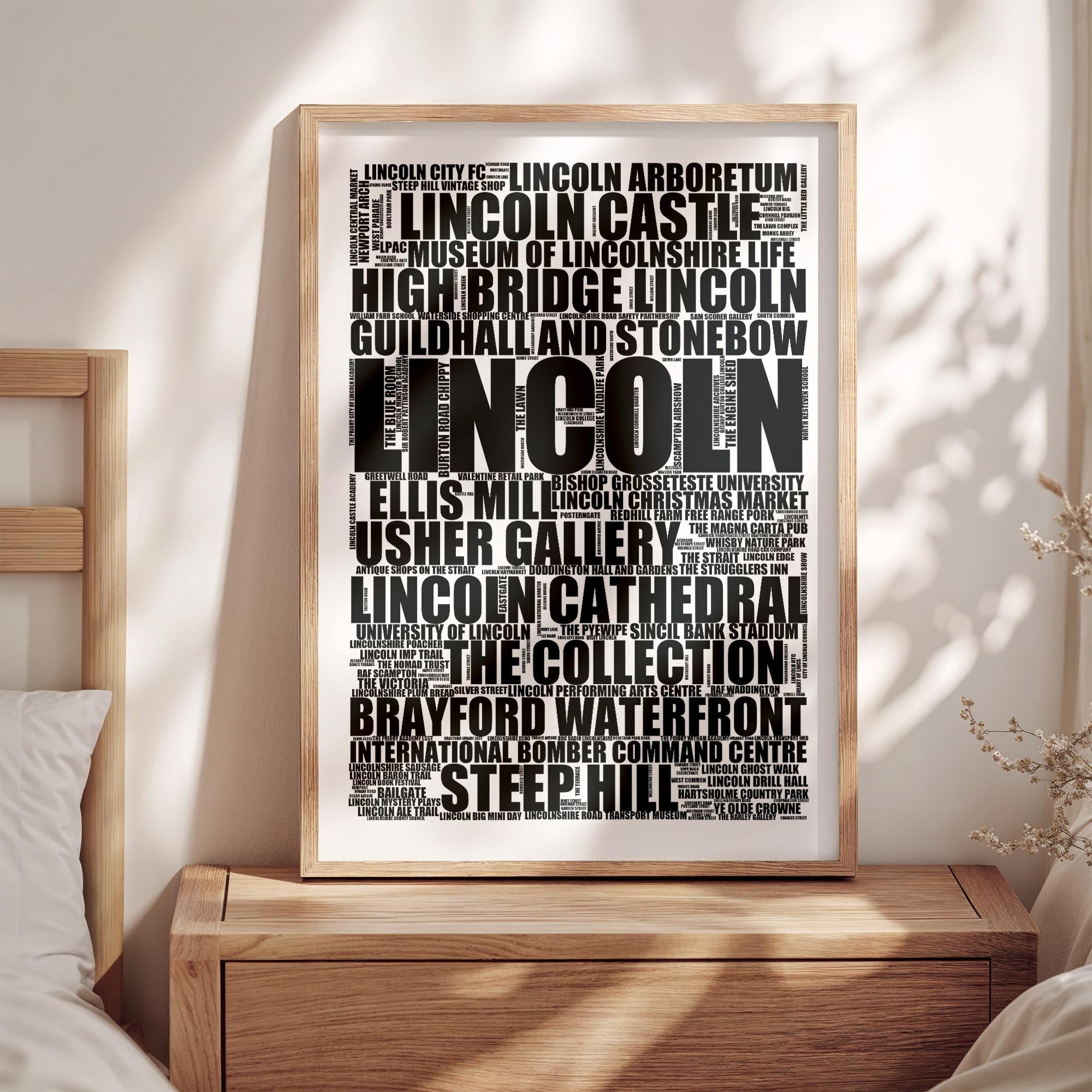 Lincoln - Premium Typographic Word Cloud Prints, Posters & Gifts