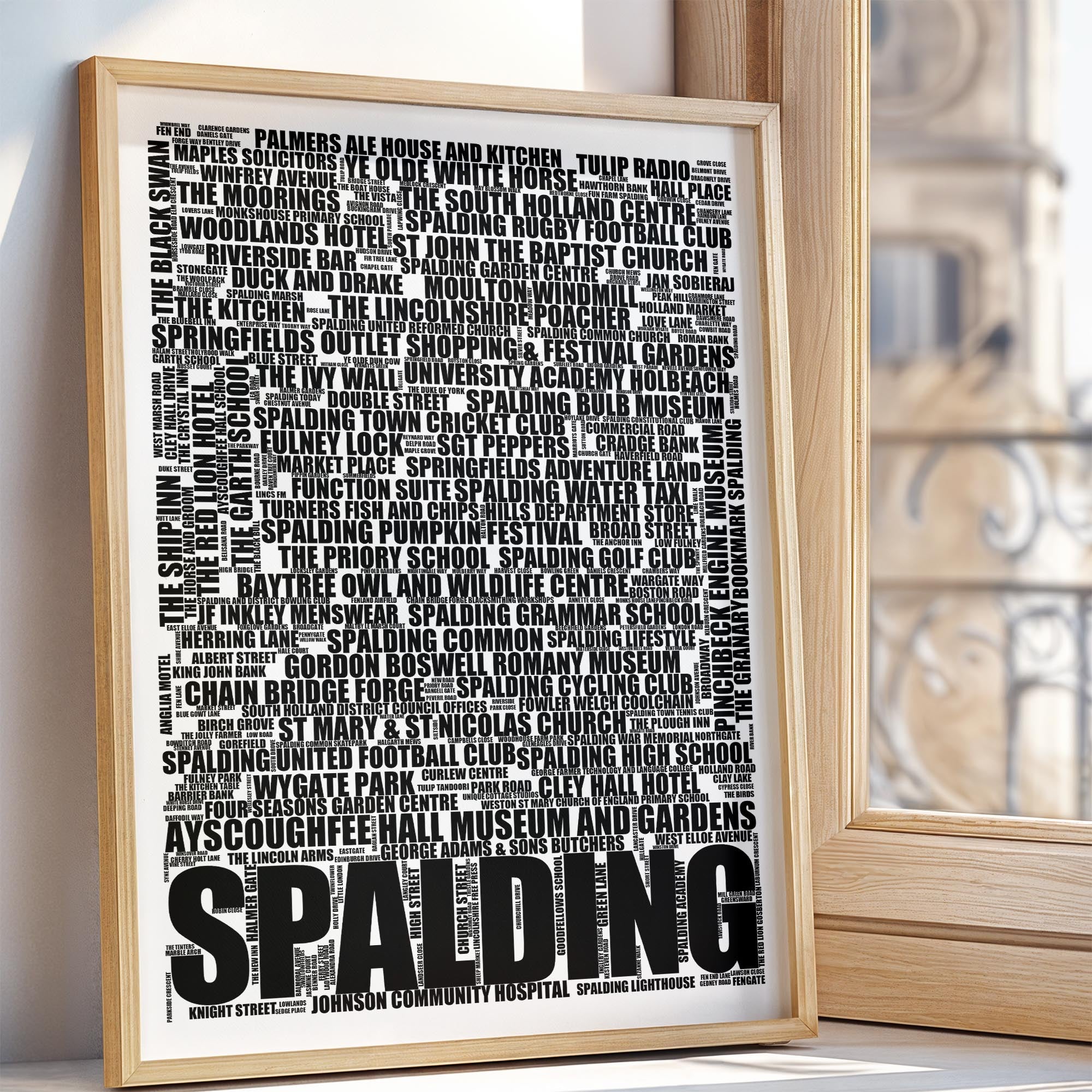 Spalding - Premium Typographic Word Cloud Prints, Posters & Gifts