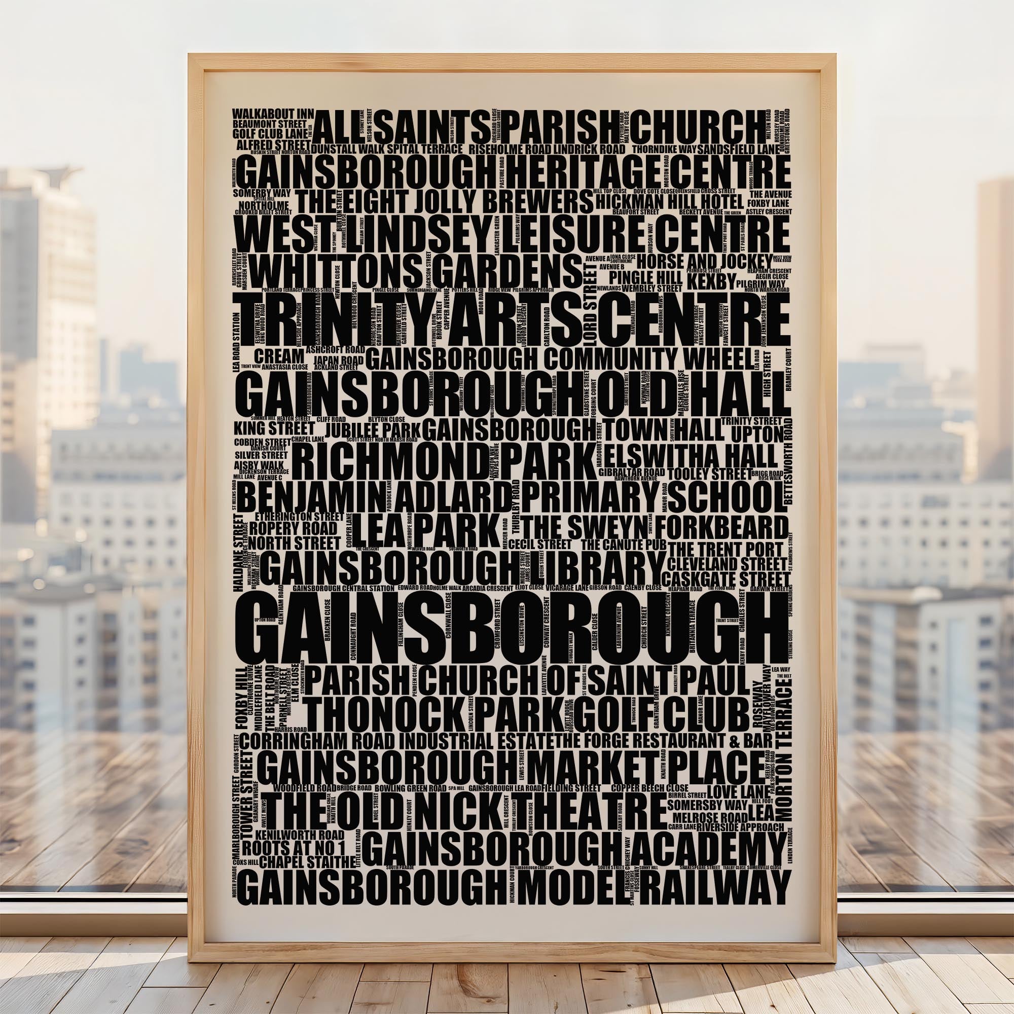 Gainsborough - Premium Typographic Word Cloud Prints, Posters & Gifts