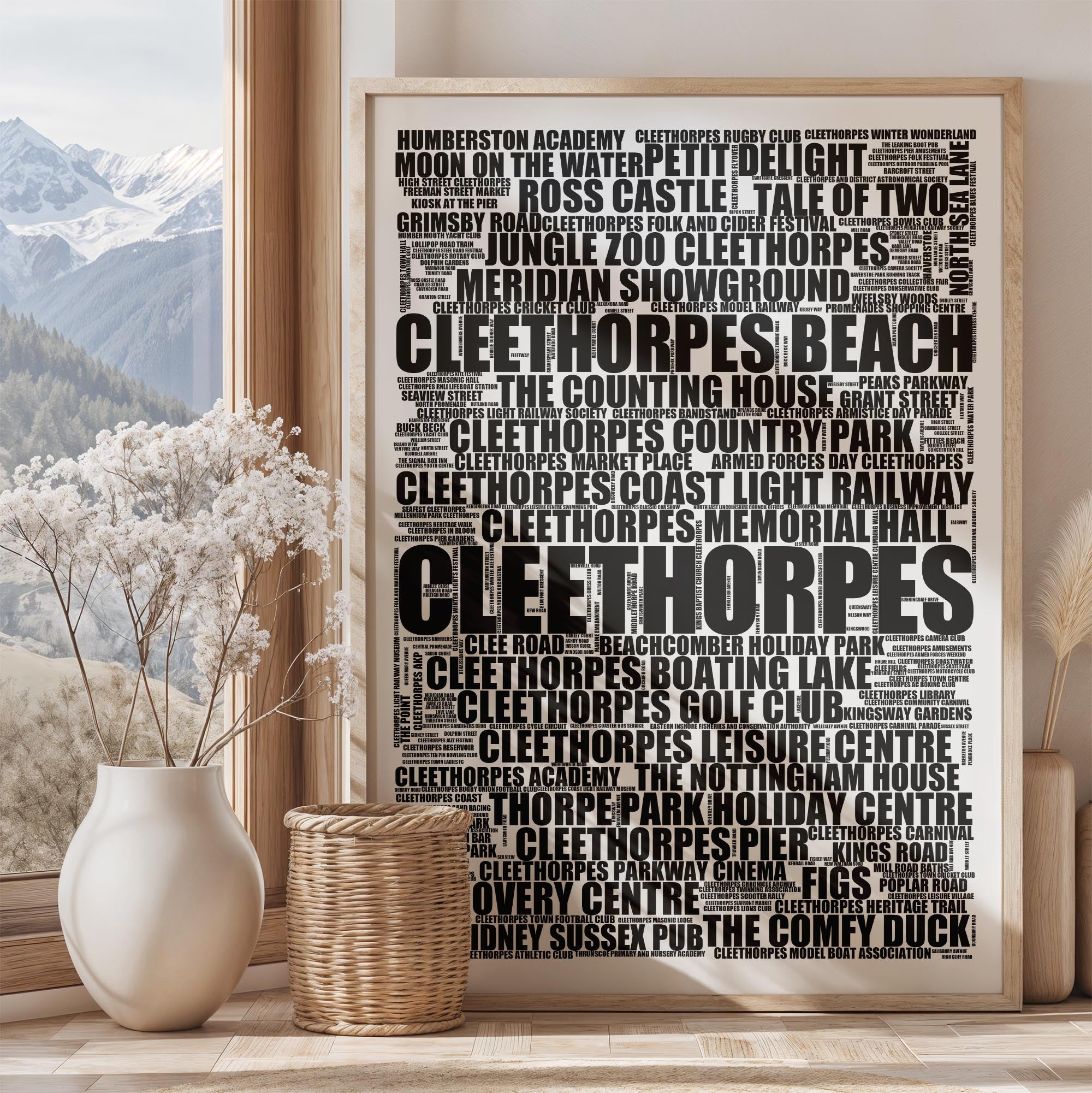 Cleethorpes - Premium Typographic Word Cloud Prints, Posters & Gifts