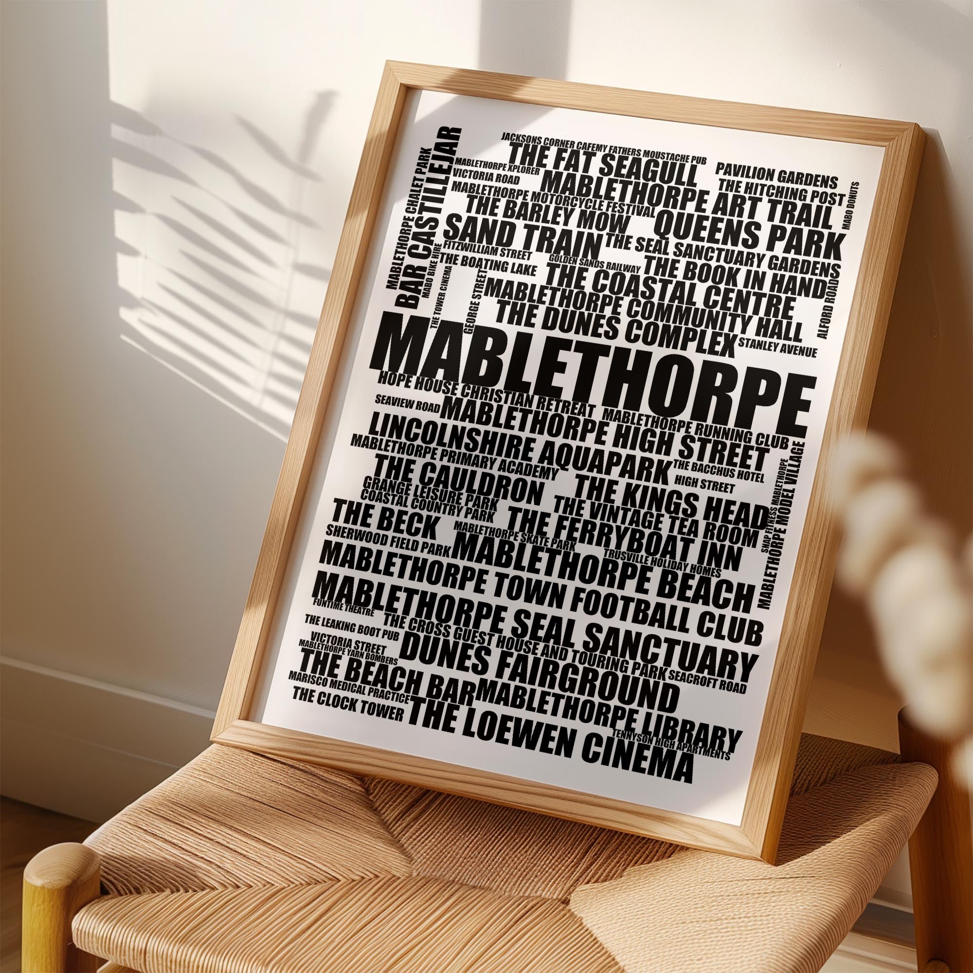 Mablethorpe - Premium Typographic Word Cloud Prints, Posters & Gifts