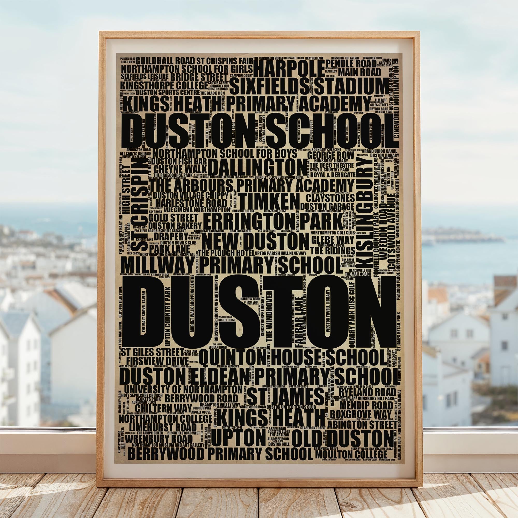 Duston - Premium Typographic Word Cloud Prints, Posters & Gifts