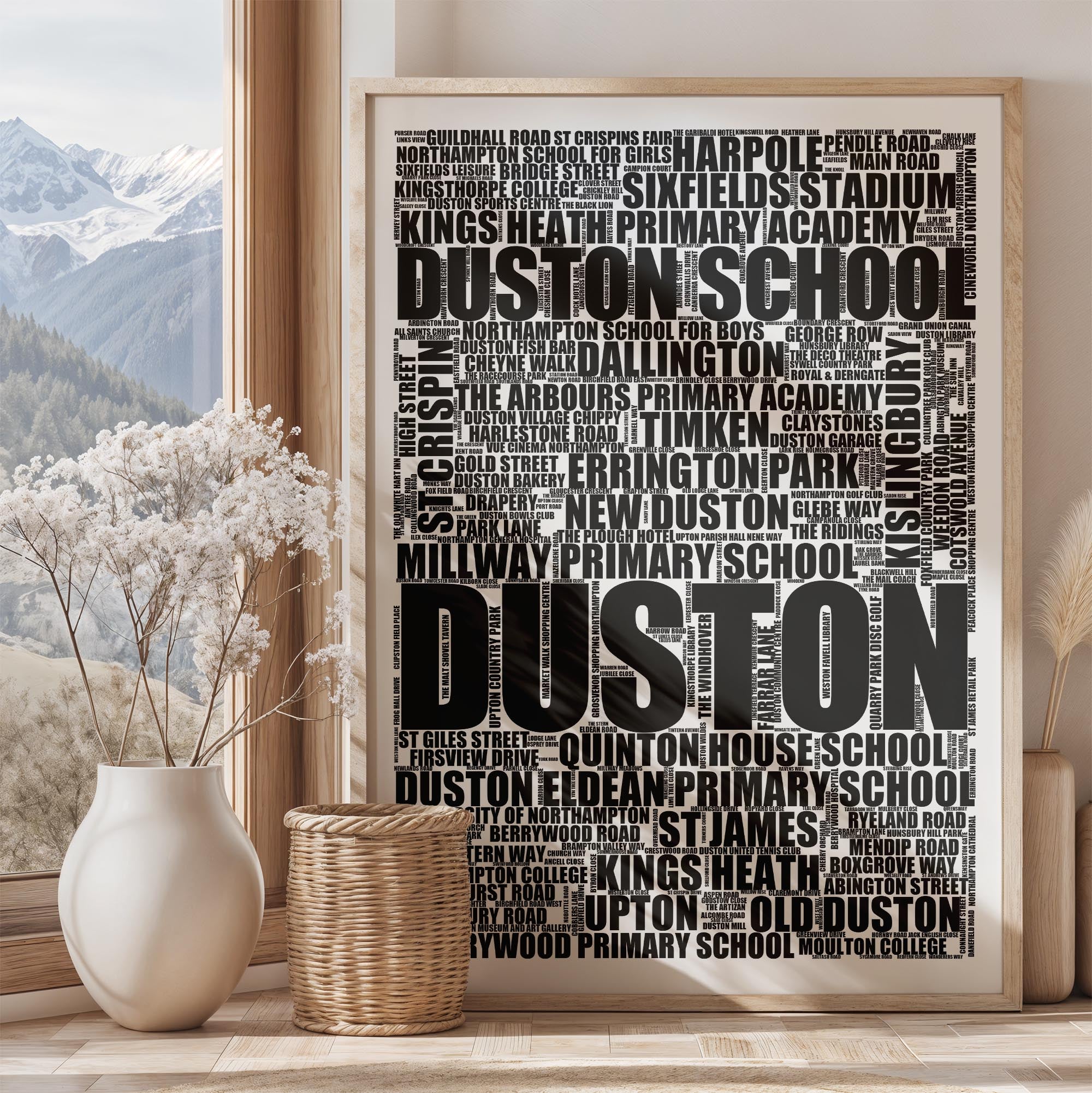 Duston - Premium Typographic Word Cloud Prints, Posters & Gifts