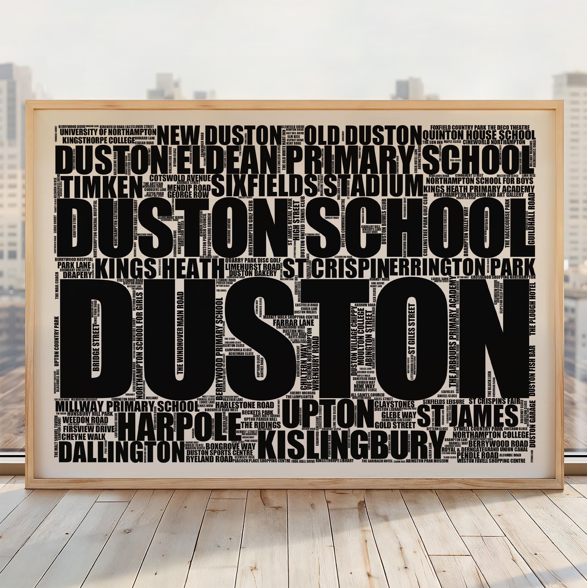 Duston - Premium Typographic Word Cloud Prints, Posters & Gifts