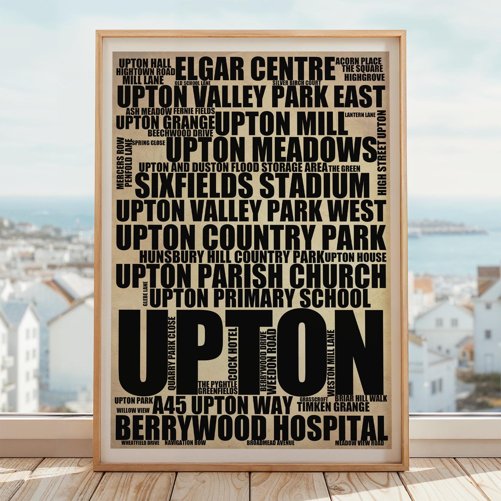 Upton - Premium Typographic Word Cloud Prints, Posters & Gifts