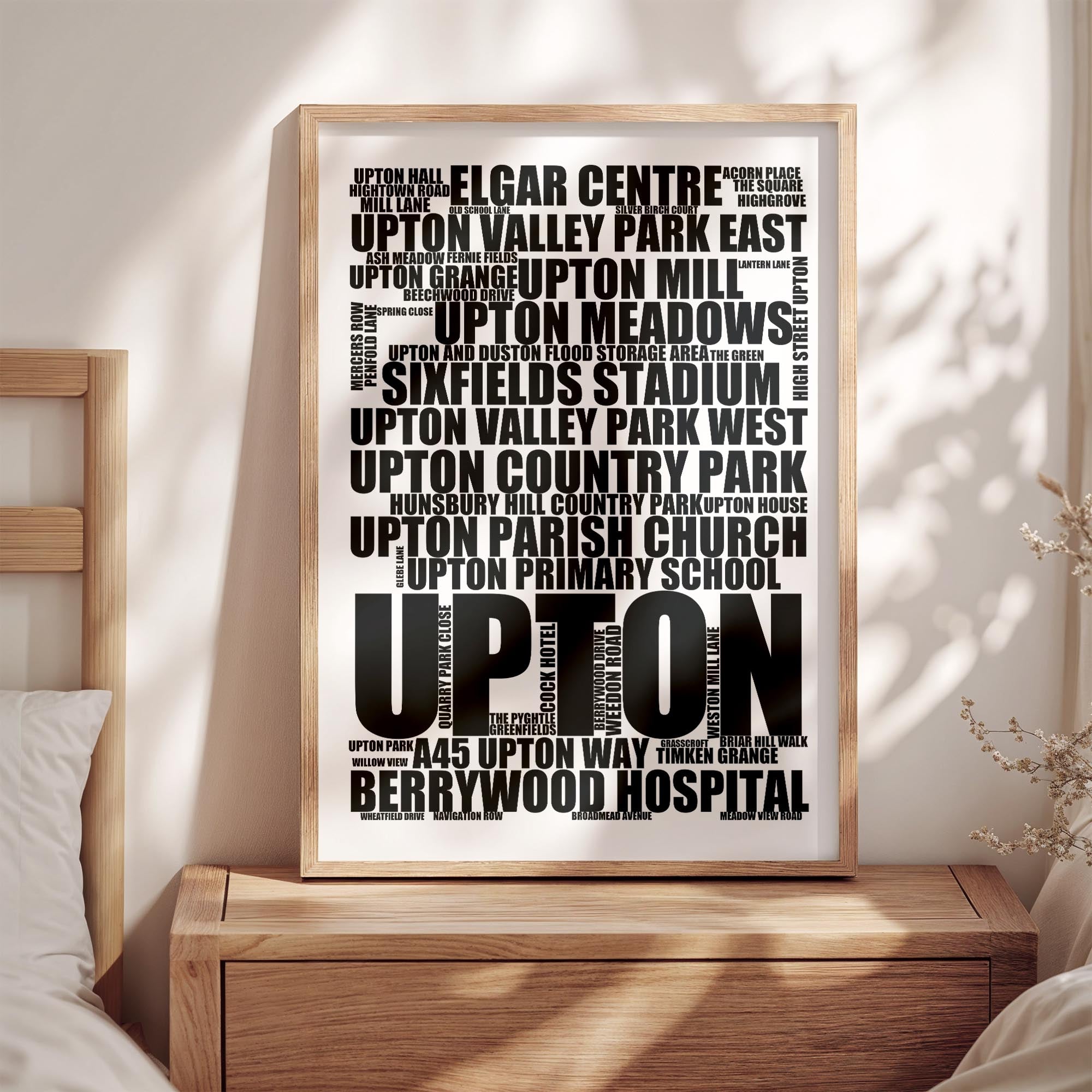 Upton - Premium Typographic Word Cloud Prints, Posters & Gifts