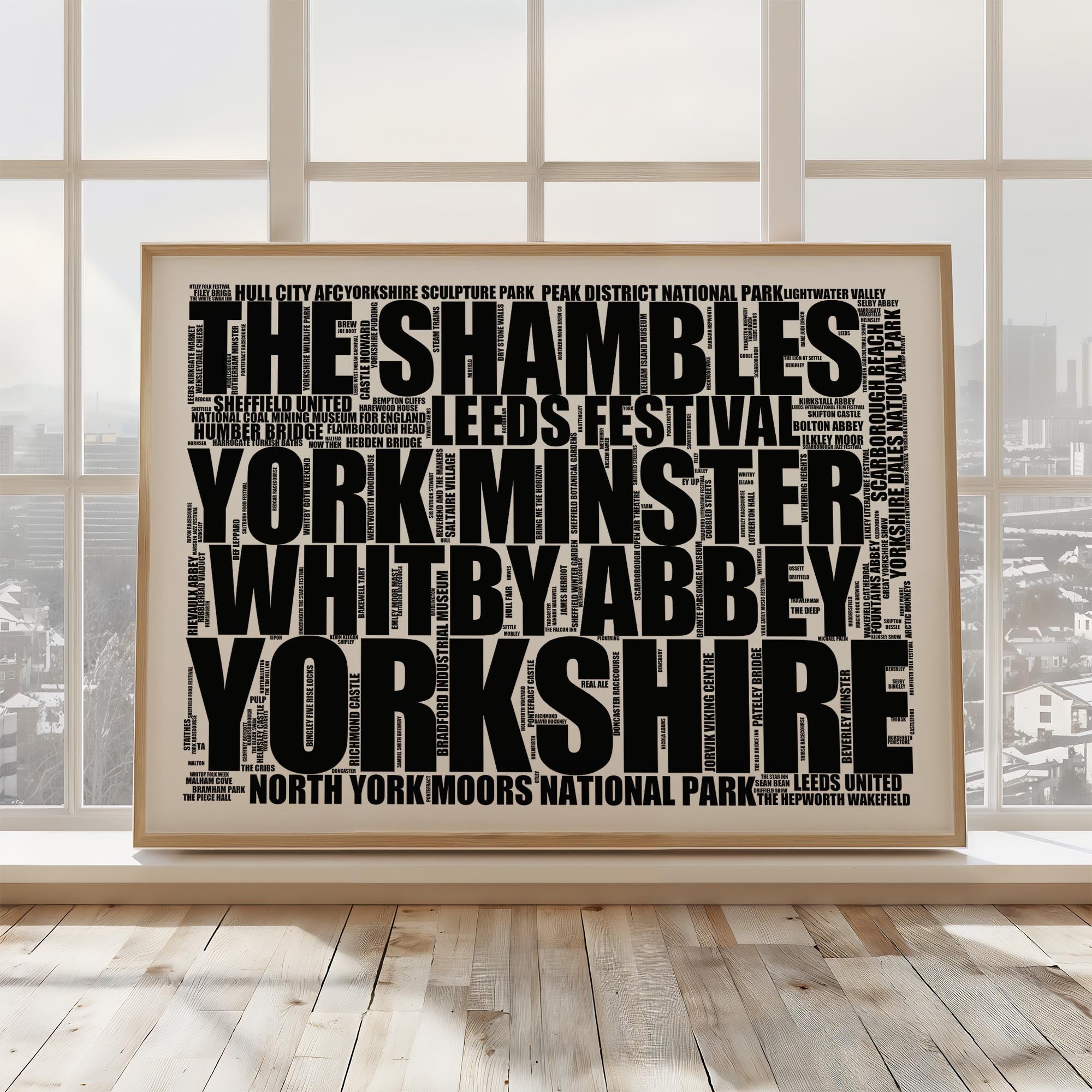 Yorkshire - Premium Typographic Word Cloud Prints, Posters & Gifts