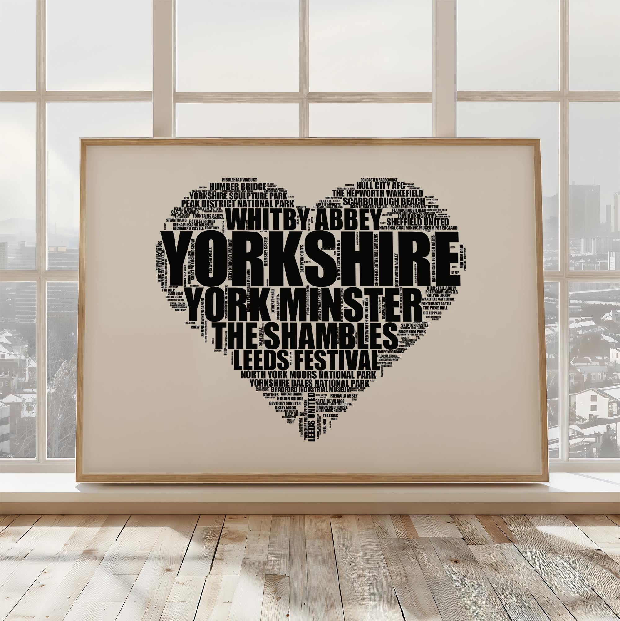 Yorkshire - Premium Typographic Word Cloud Prints, Posters & Gifts