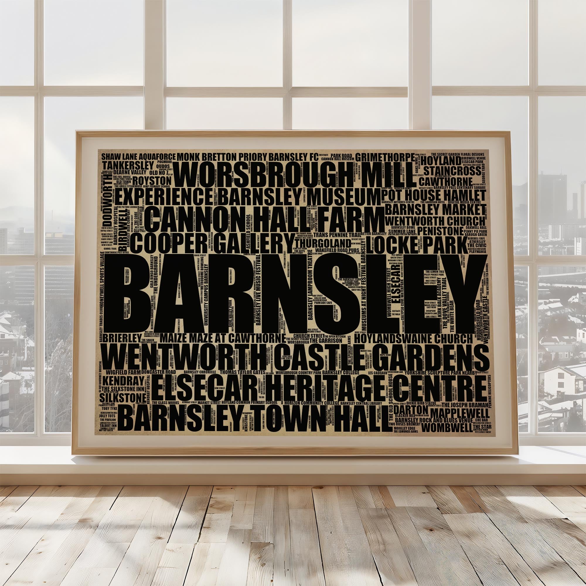 Barnsley - Premium Typographic Word Cloud Prints, Posters & Gifts