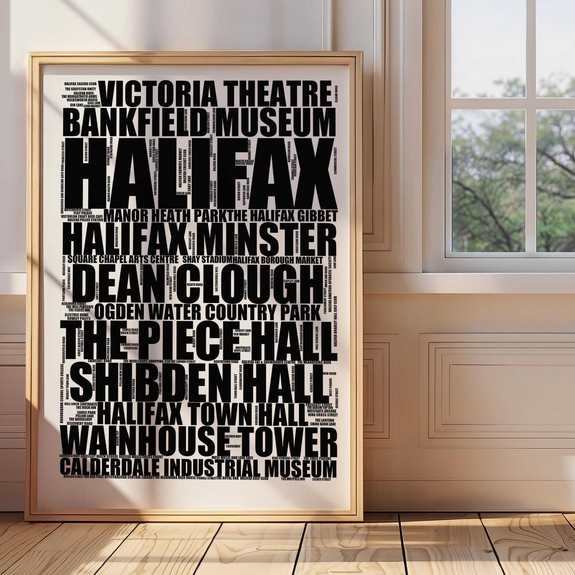 Halifax - Premium Typographic Word Cloud Prints, Posters & Gifts