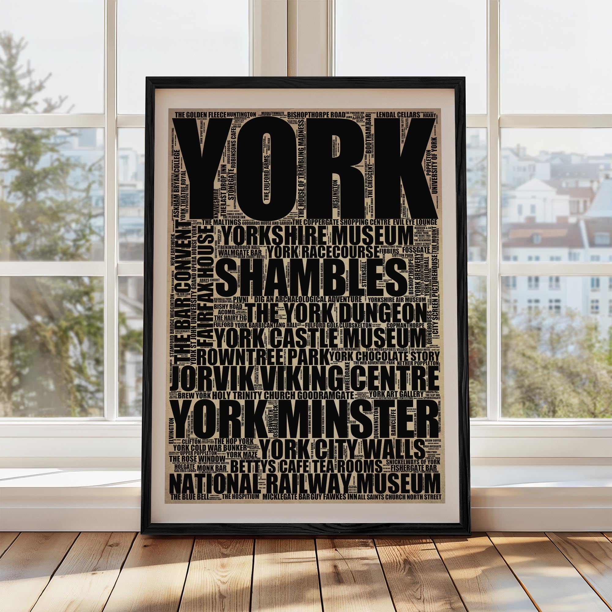 York - Premium Typographic Word Cloud Prints, Posters & Gifts