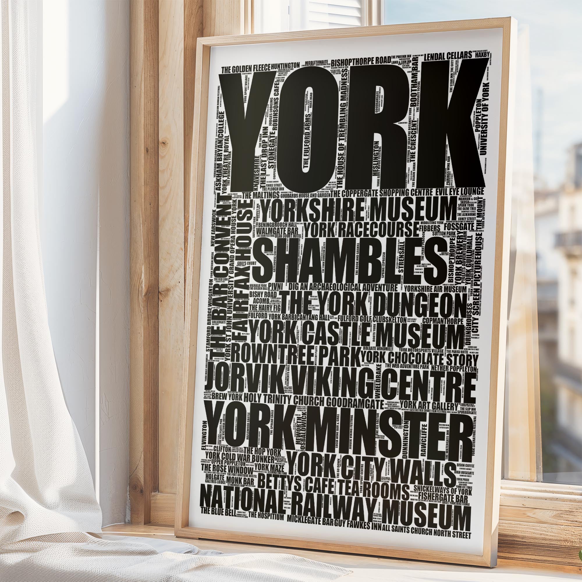 York - Premium Typographic Word Cloud Prints, Posters & Gifts