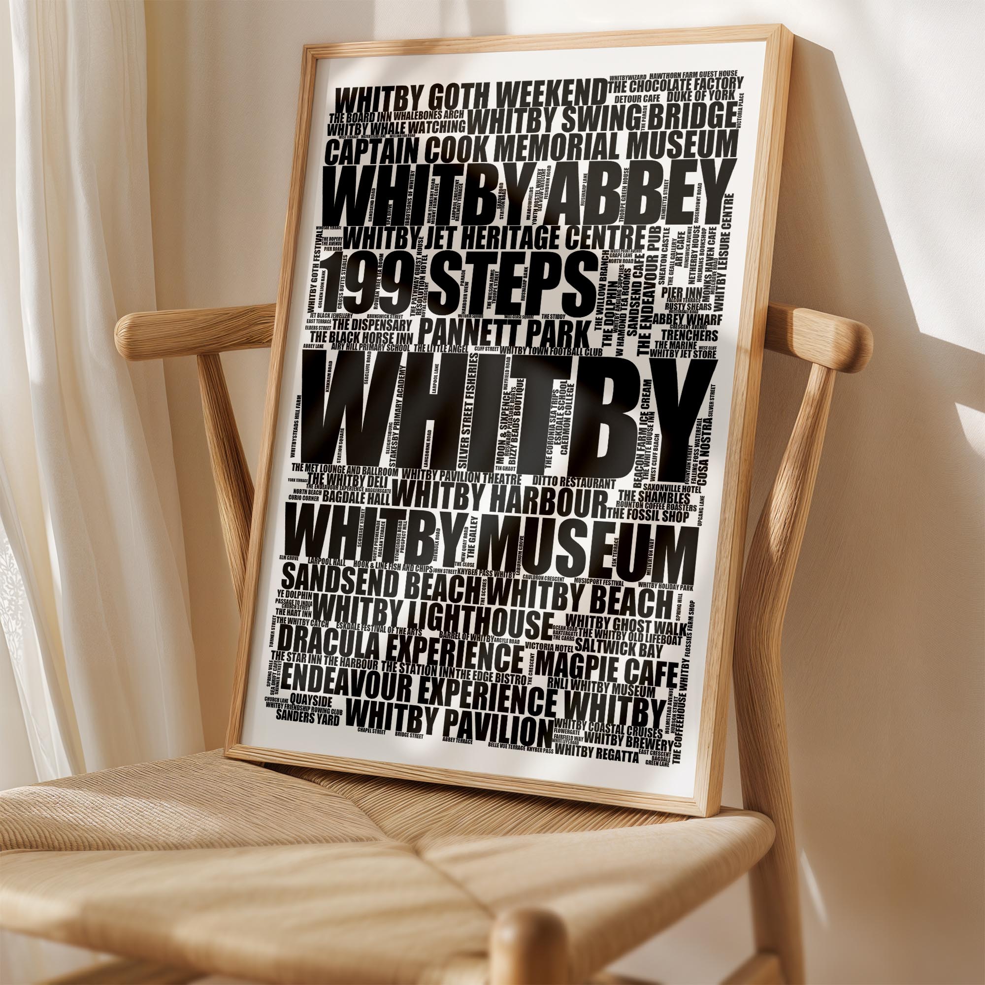 Whitby - Premium Typographic Word Cloud Prints, Posters & Gifts