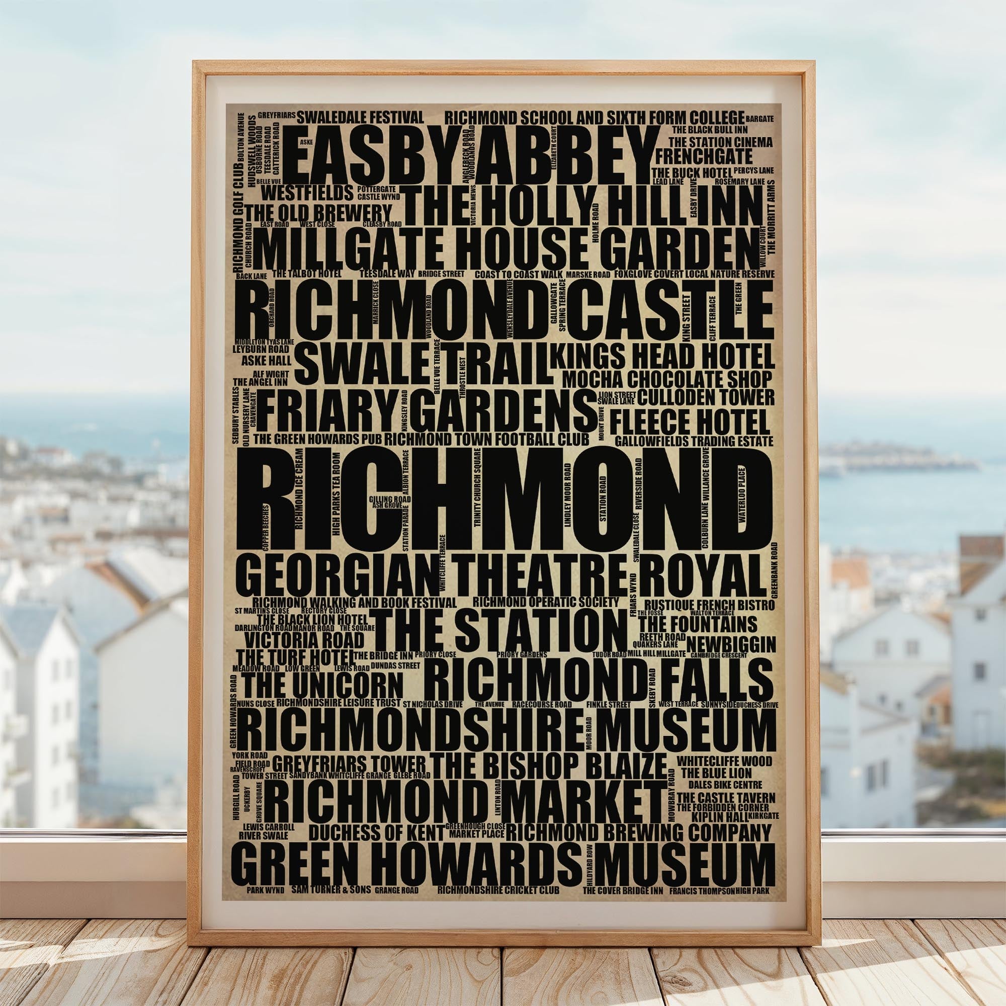 Richmond - Premium Typographic Word Cloud Prints, Posters & Gifts