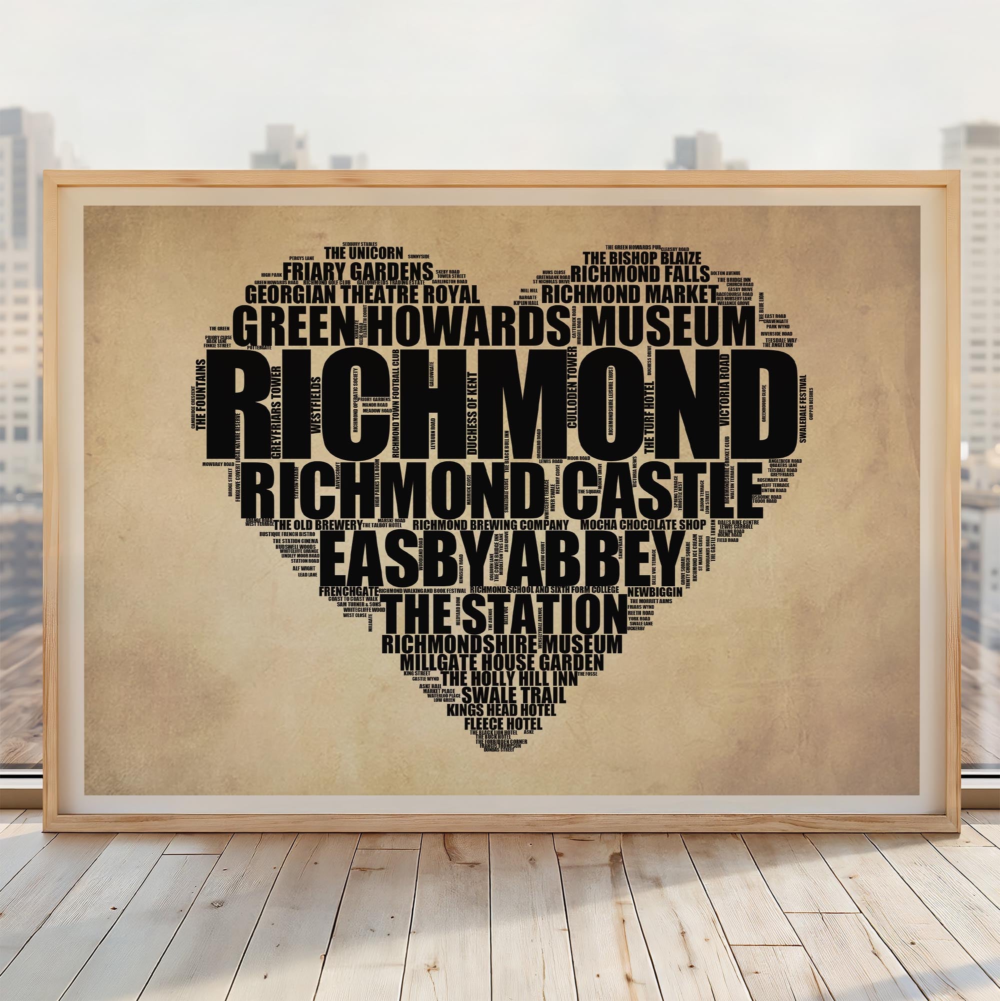 Richmond - Premium Typographic Word Cloud Prints, Posters & Gifts