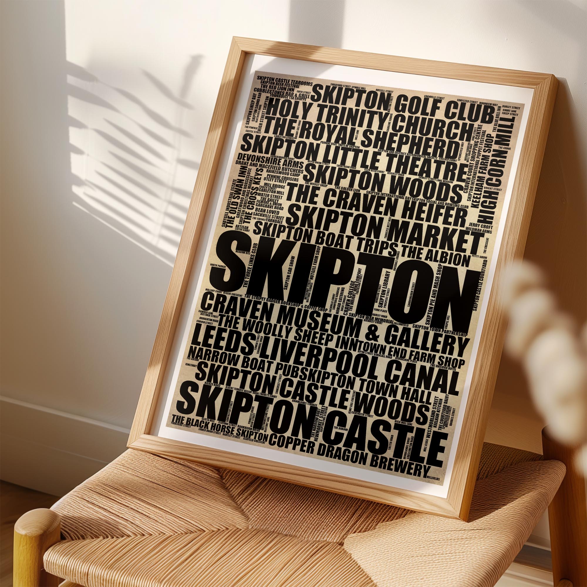 Skipton - Premium Typographic Word Cloud Prints, Posters & Gifts