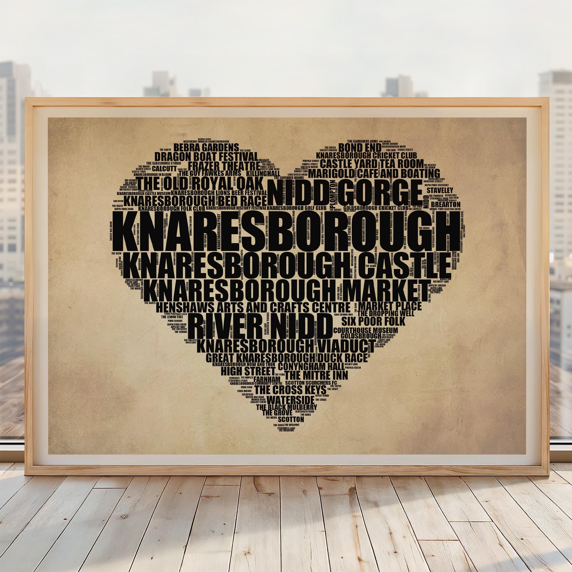 Knaresborough - Premium Typographic Word Cloud Prints, Posters & Gifts