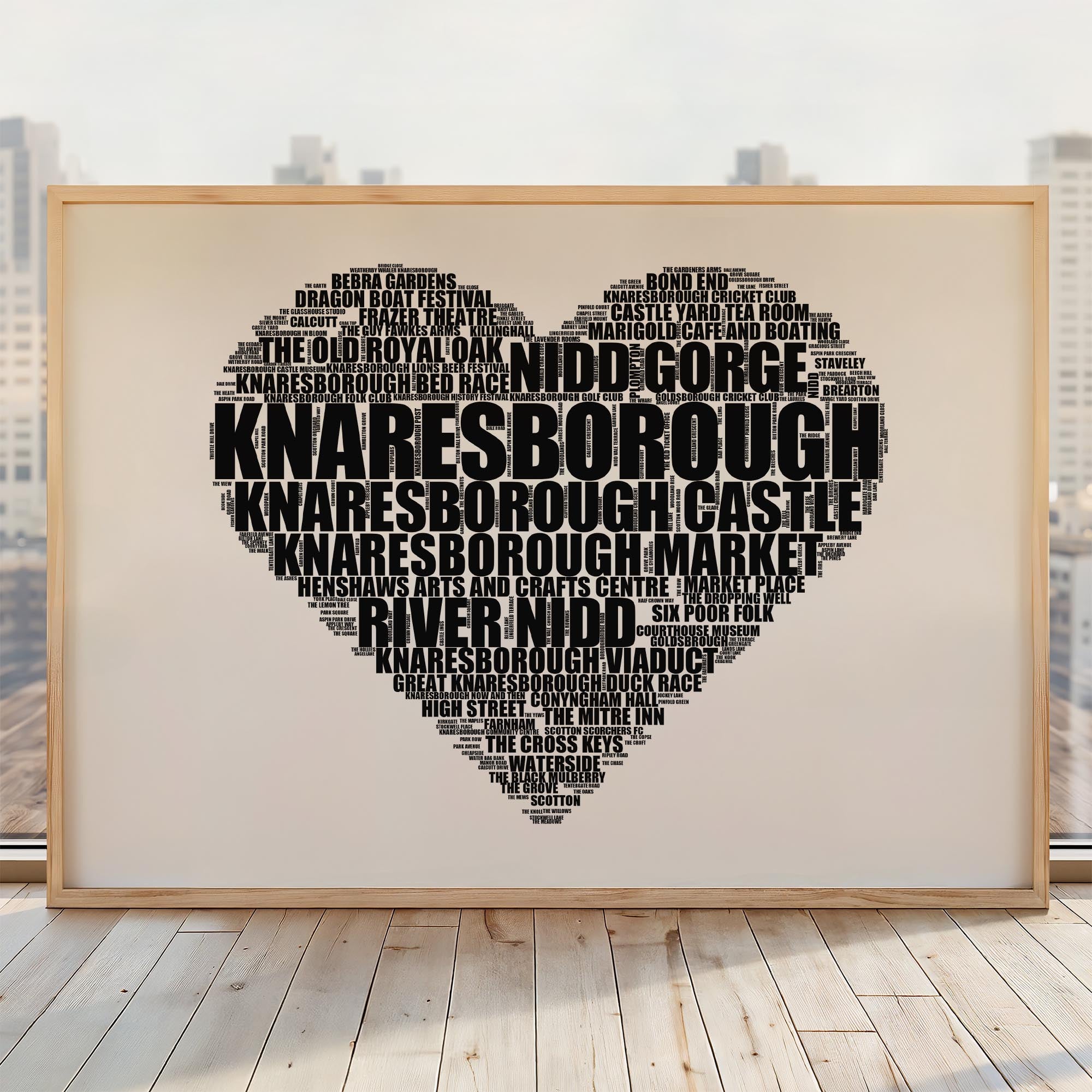 Knaresborough - Premium Typographic Word Cloud Prints, Posters & Gifts