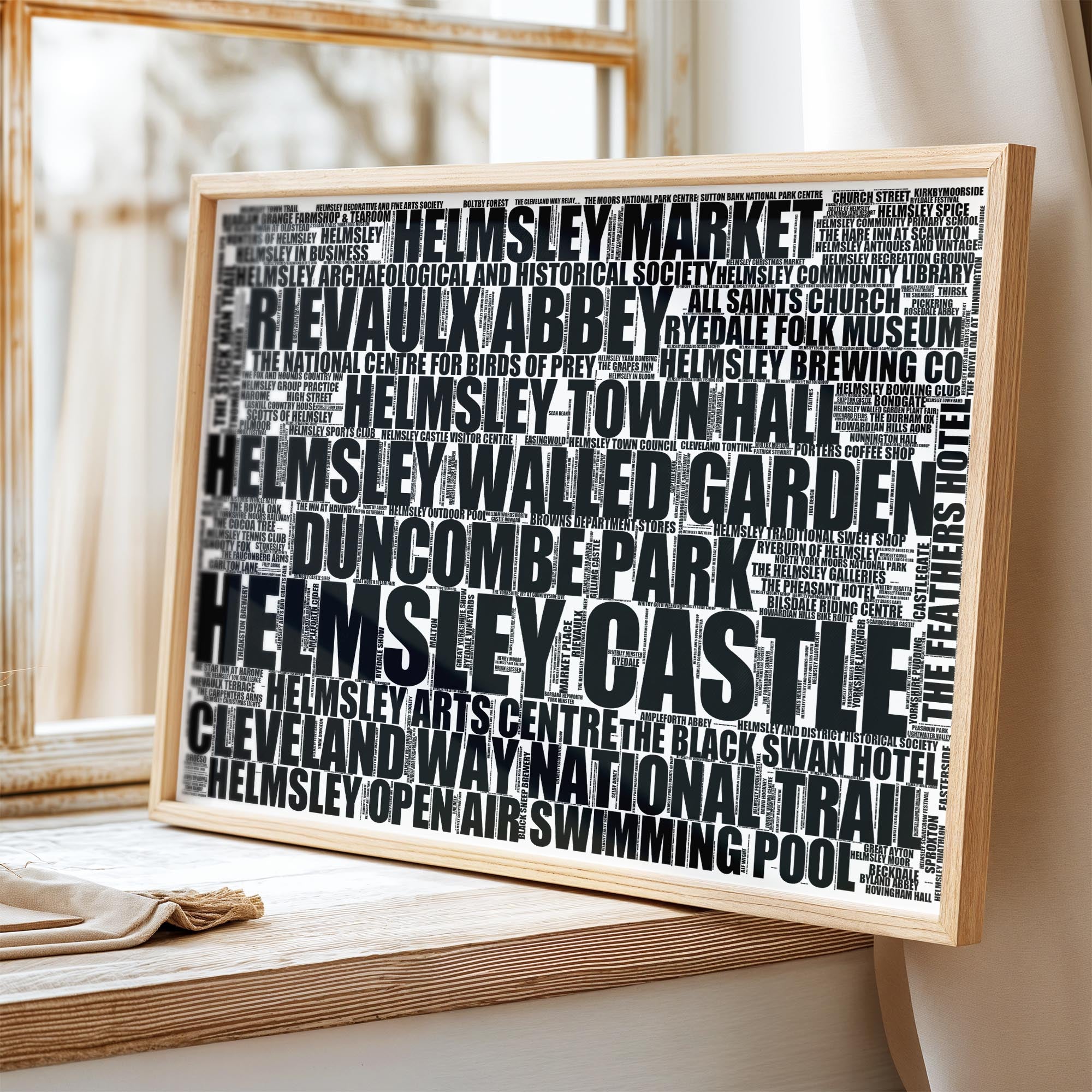 Helmsley - Premium Typographic Word Cloud Prints, Posters & Gifts